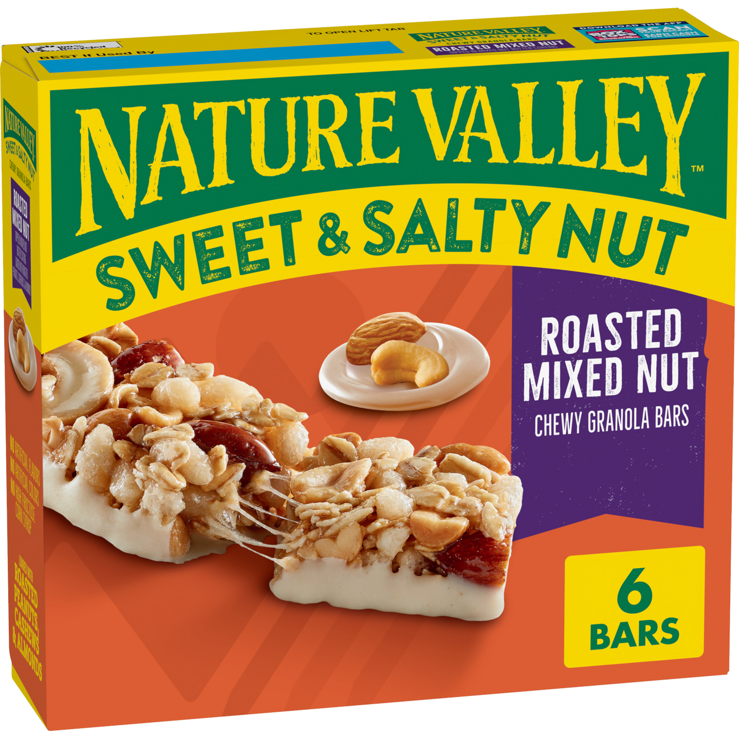 Roasted Mixed Nut Sweet and Salty Granola Bars Portable Option for Daily Snack Breaks