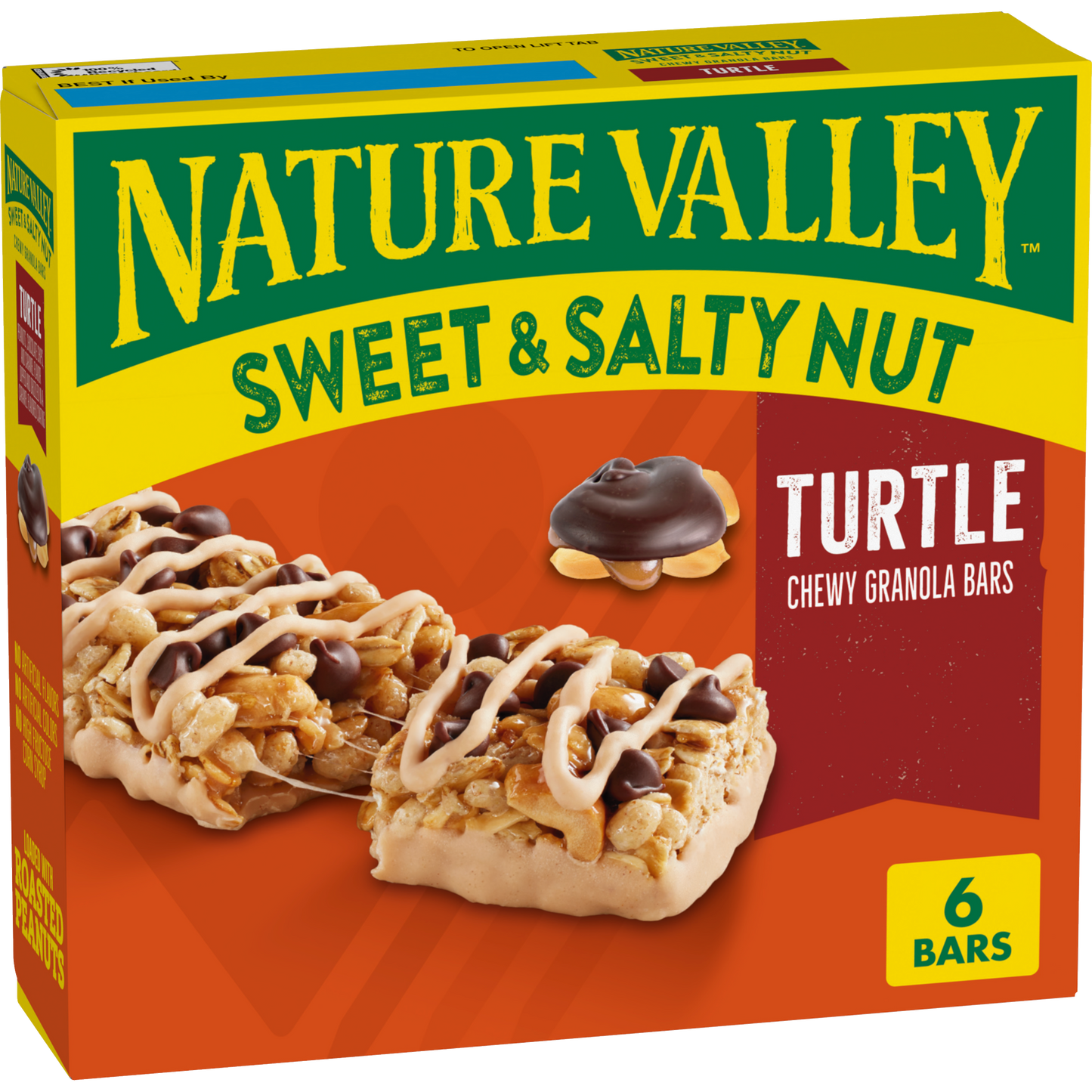 Turtle Sweet and Salty Nut Granola Bar Easy Snack for Work School or Travel