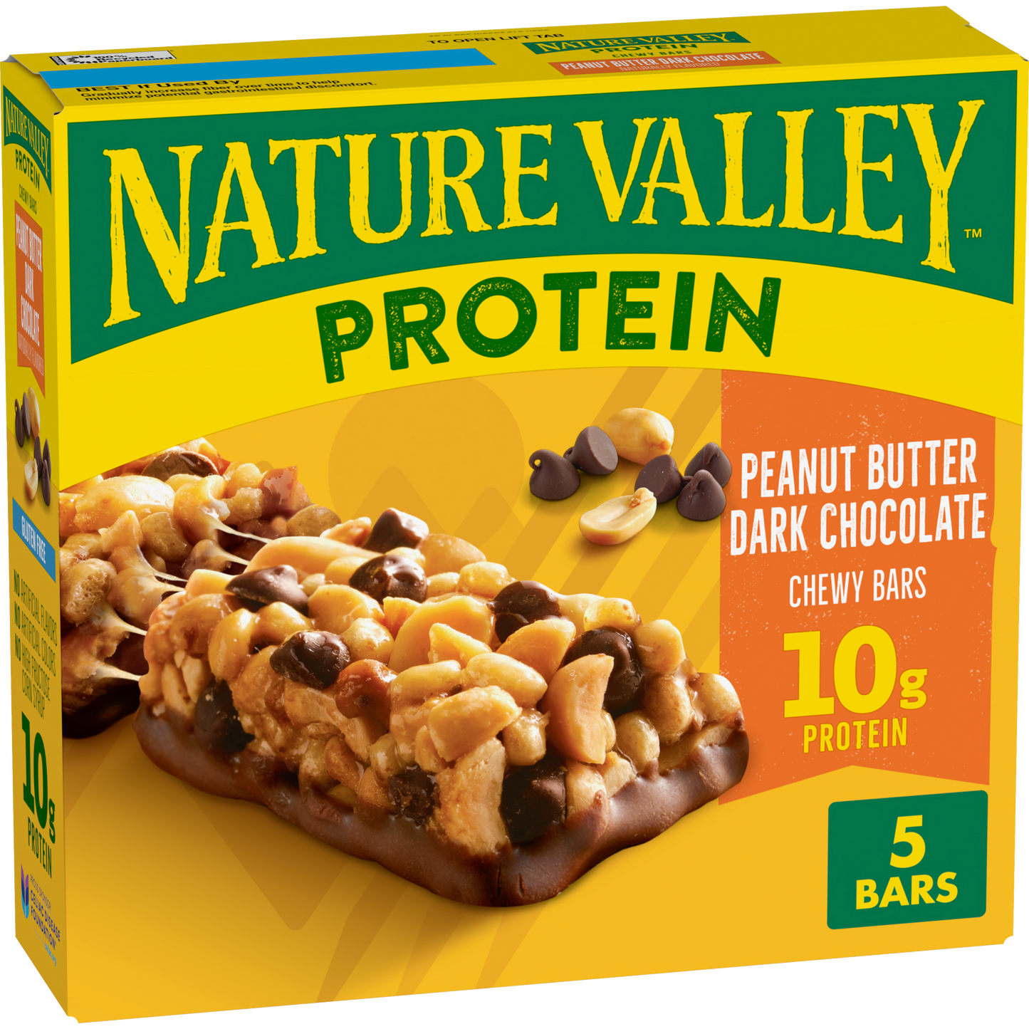 Peanut Butter Dark Chocolate Protein Chewy Bars Familiar Flavor for Busy Schedules