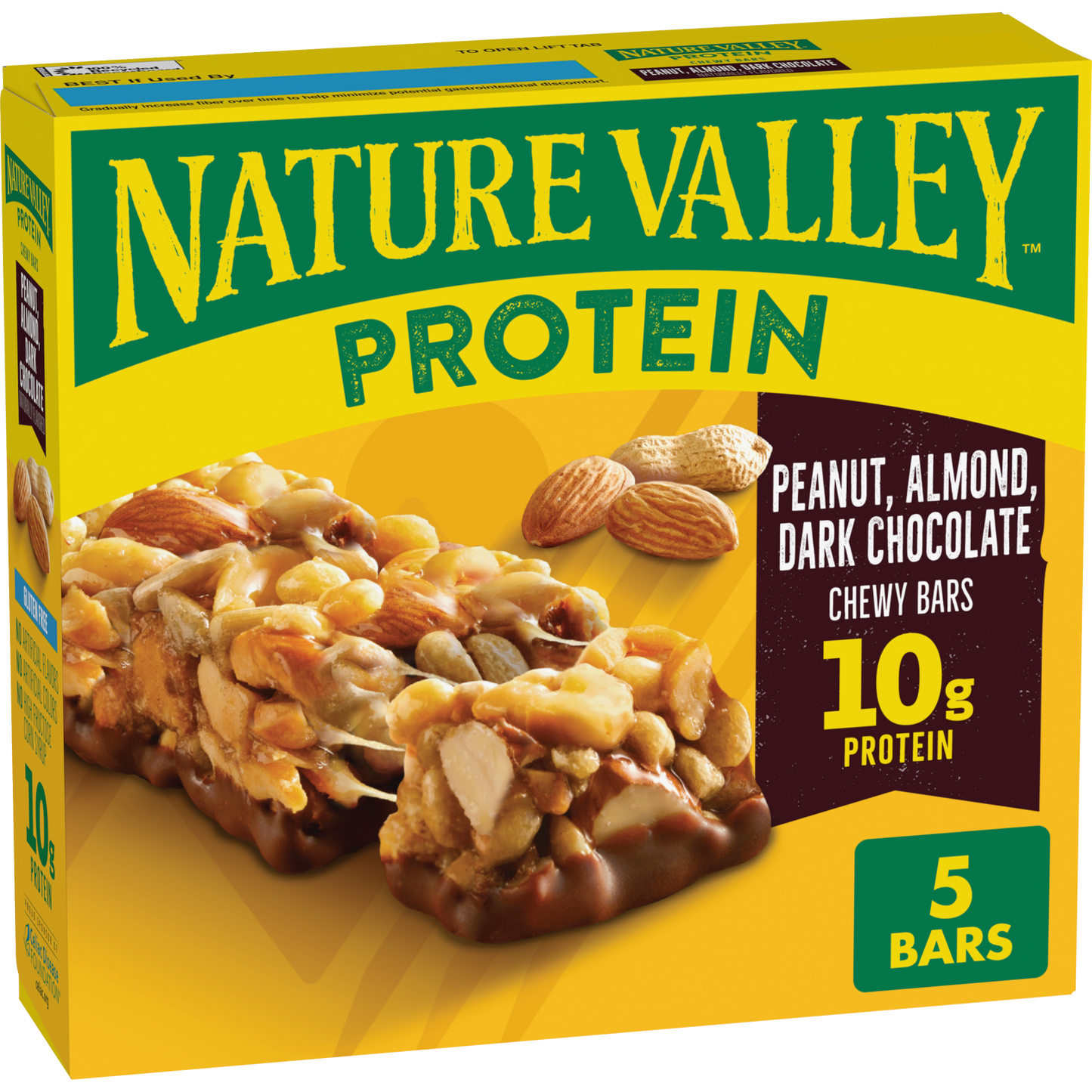 Peanut Almond and Dark Chocolate Protein Chewy Bars Portable Option for Daily Snack Breaks