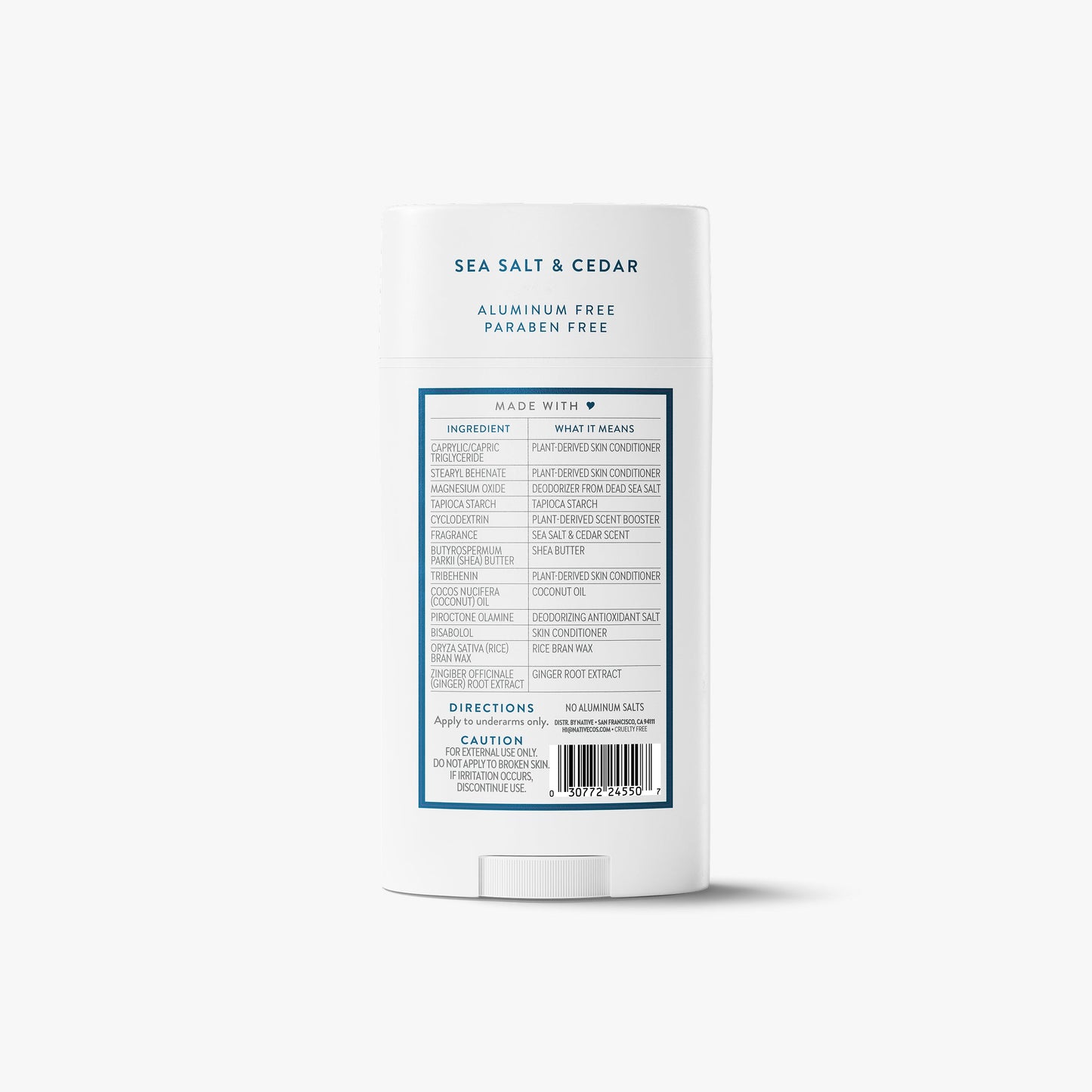 Deodorant Stick Sea Salt and Cedar Classic 3.1oz Daily Care