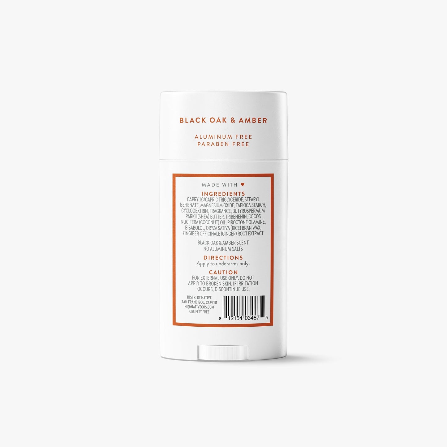 Deodorant Stick Black Oak and Amber Classic 2.65oz Daily Care