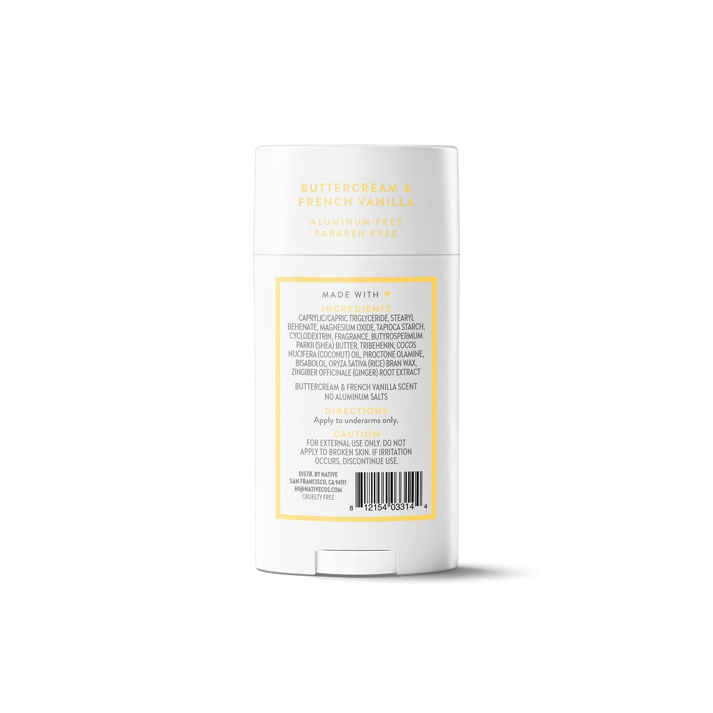 Deodorant Stick Buttercream and French Vanilla Classic 2.65oz Daily Care