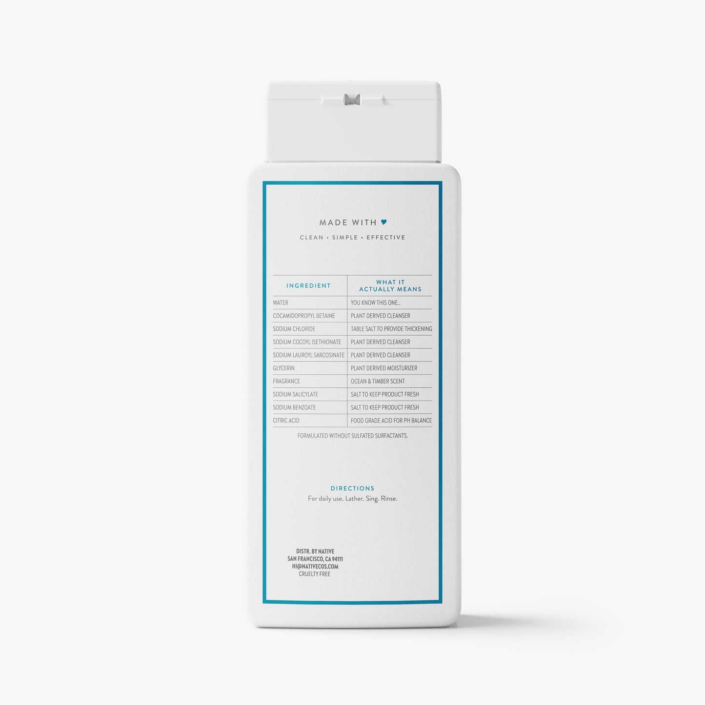 Body Wash Ocean and Timber Classic 18oz Daily Care