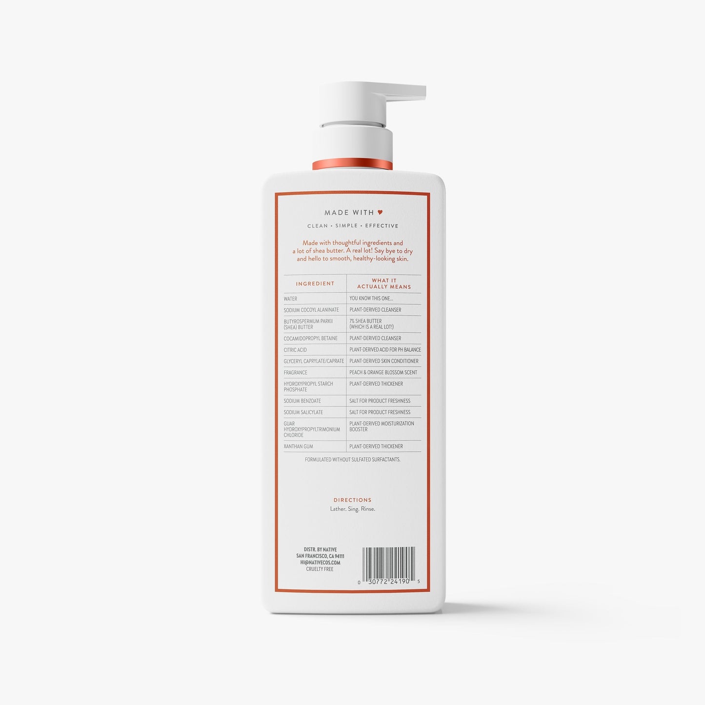 Moisturizing Body Wash Peach and Orange Blossom Classic 22oz Daily Care