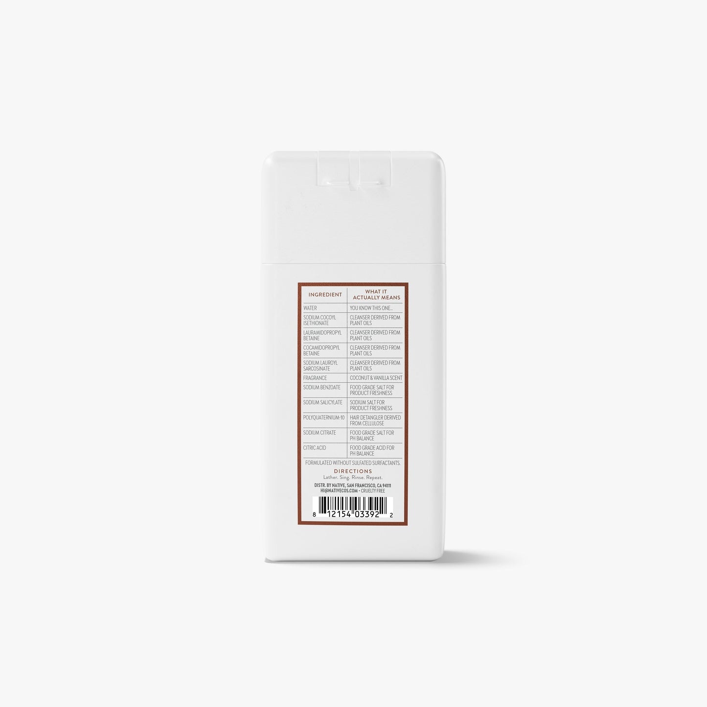 Mini Moisturizing Shampoo Coconut and Vanilla Classic 3oz Daily Care