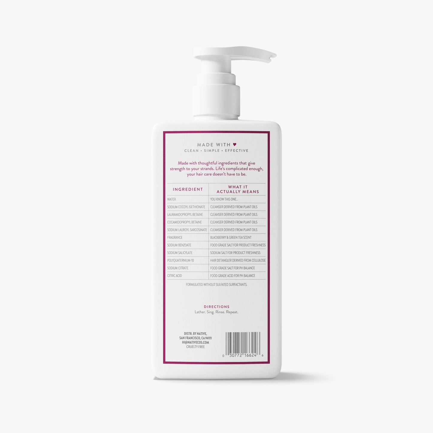 Strengthening Shampoo Blackberry and Green Tea Classic 16.5oz Daily Care