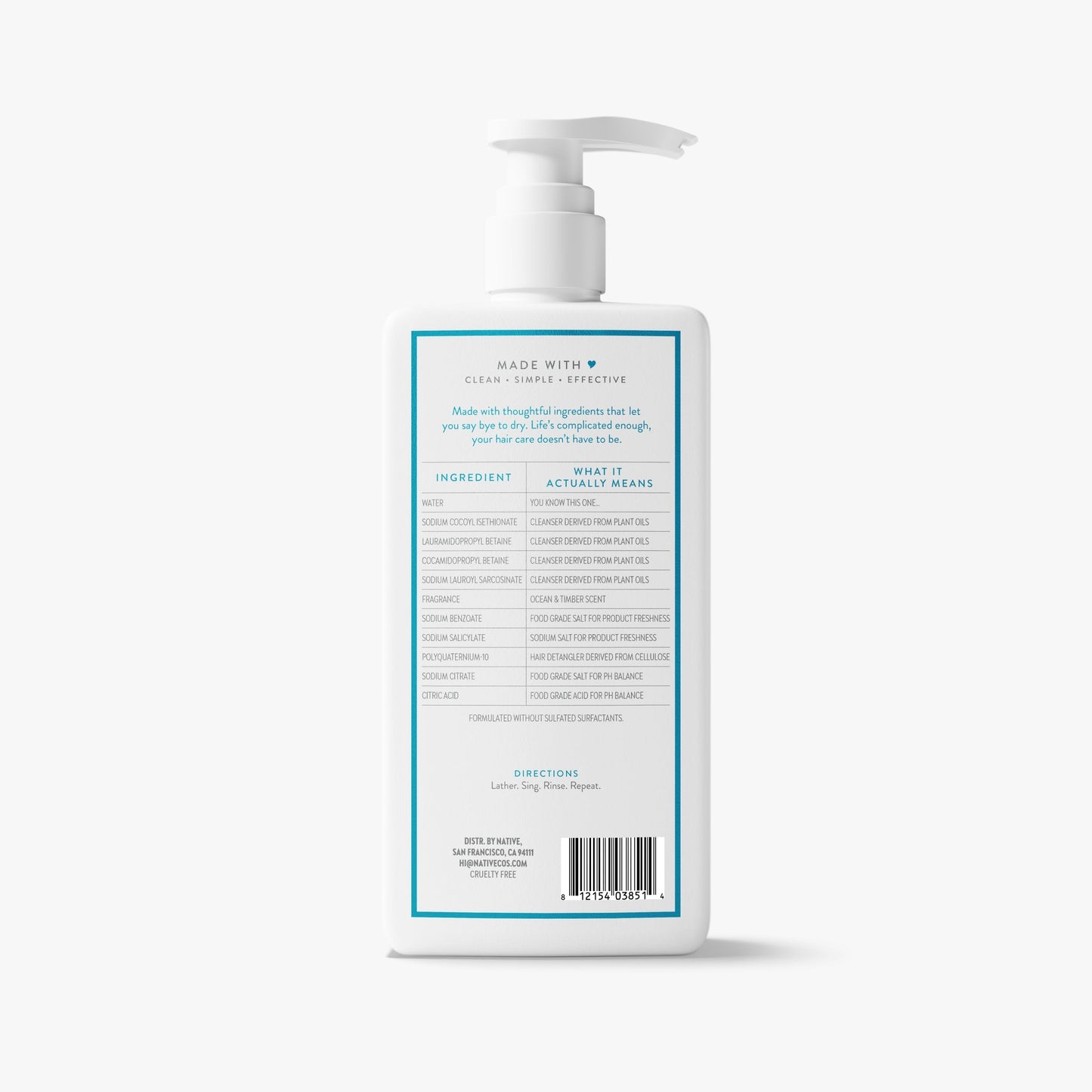 Moisturizing Shampoo Ocean and Timber Classic 16.5oz Daily Care