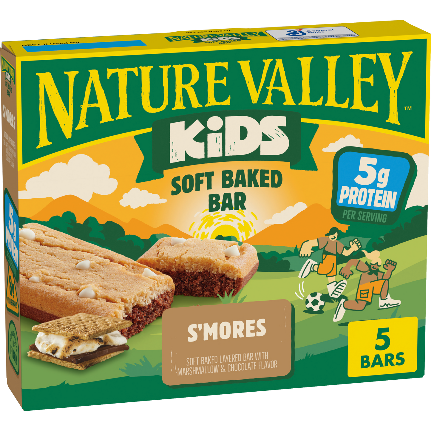 Kid Soft Baked Smores Protein Bar Easy Snack for Work School or Travel