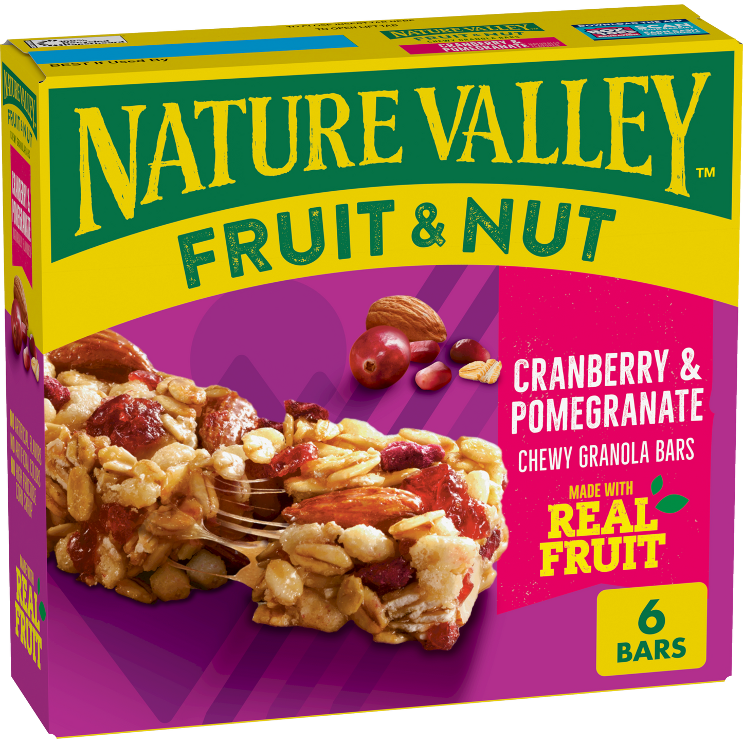 Cranberry and Pomegranate Fruit and Nut Bars Portable Option for Daily Snack Breaks