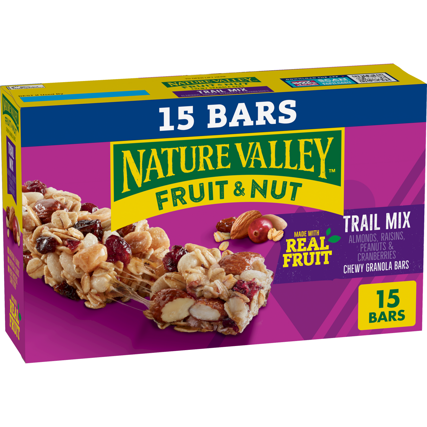Trail Mix Fruit and Nut Bars 15ct Versatile Choice for Family Snack Time
