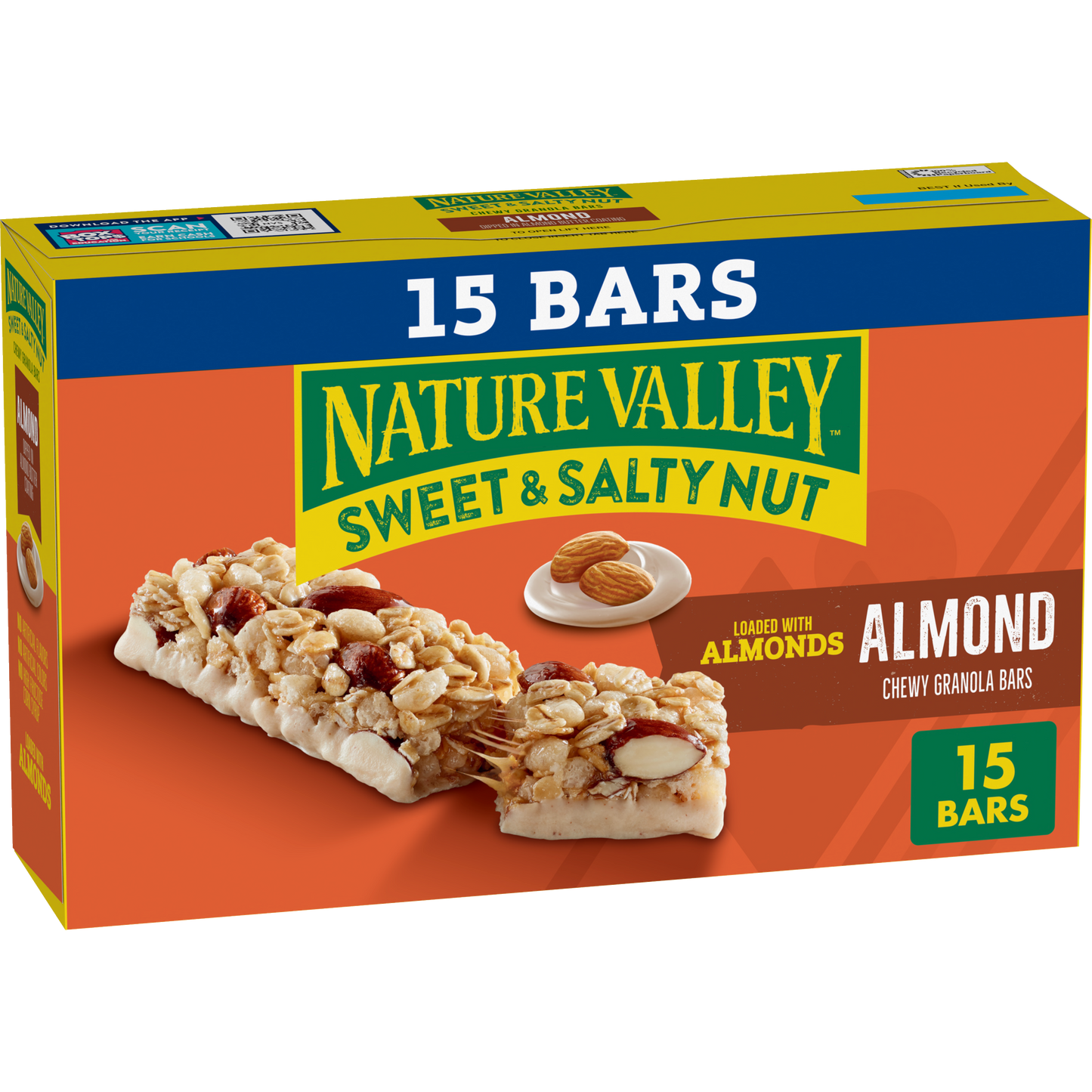 Almond Sweet and Salty Granola Bars 15ct Versatile Choice for Family Snack Time