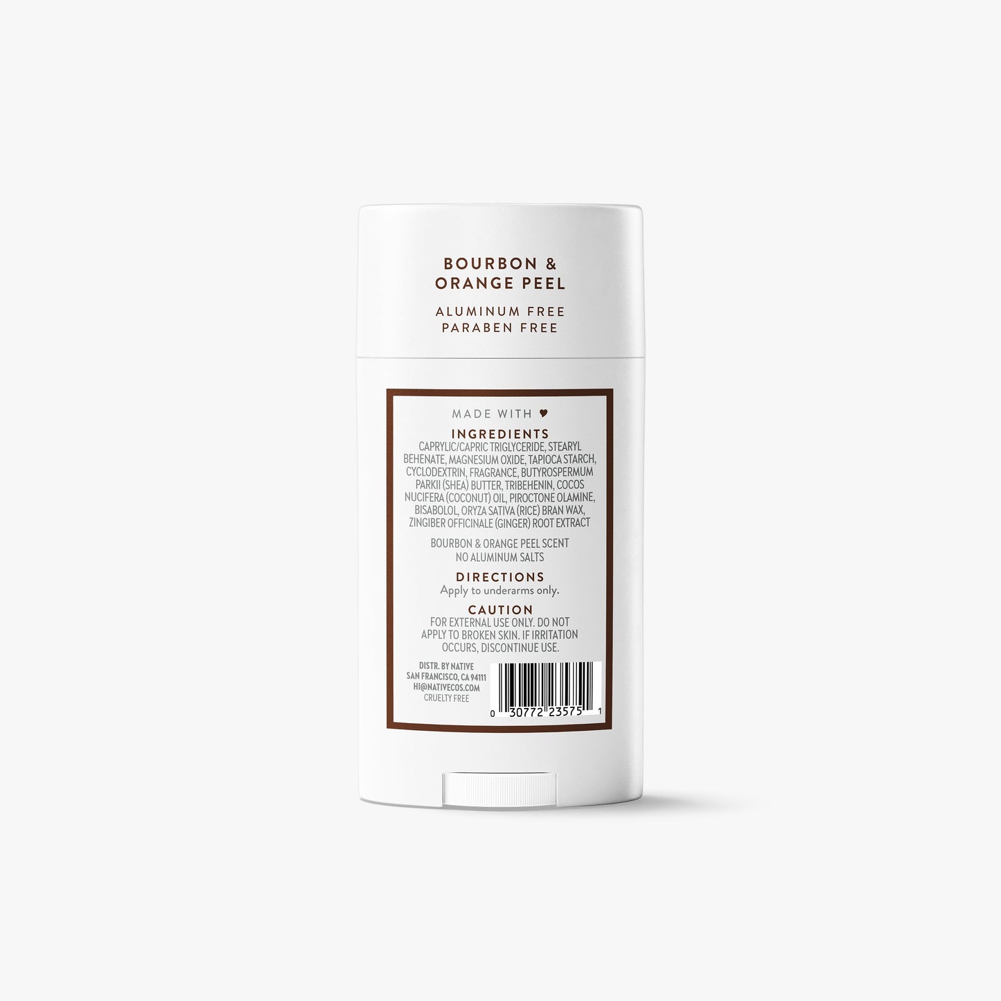 Deodorant Stick Bourbon and Orange Peel Classic 2.65oz Daily Care