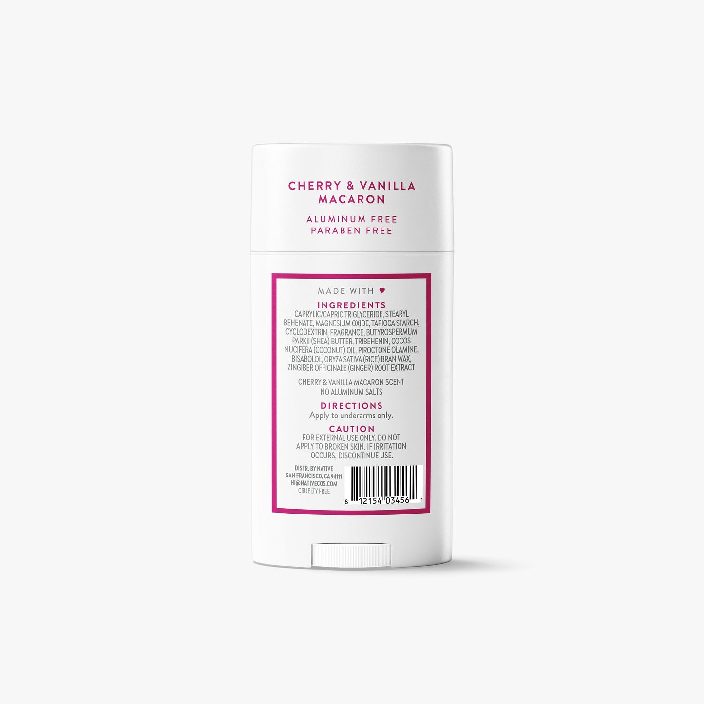 Deodorant Stick Cherry and Vanilla Macaron Classic 2.65oz Daily Care