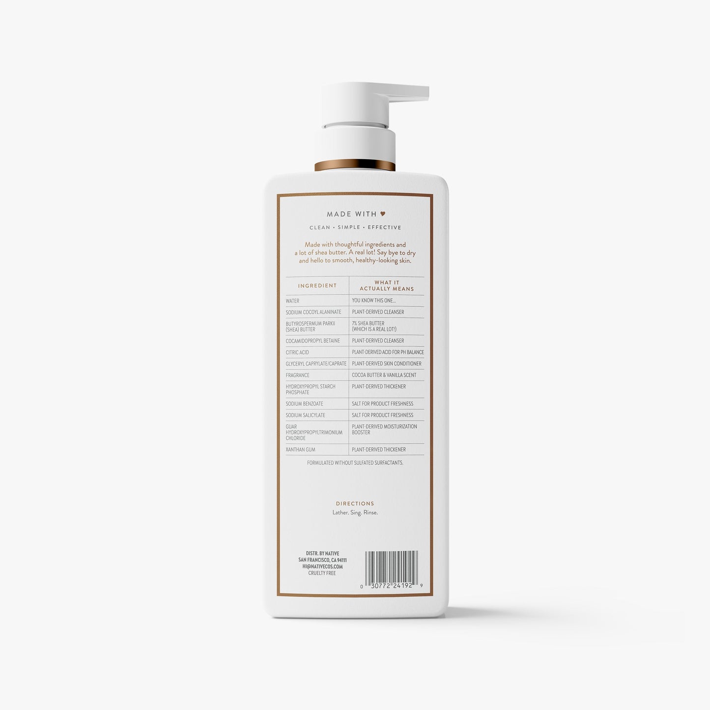 Moisturizing Body Wash Cocoa Butter and Vanilla Classic 22oz Daily Care