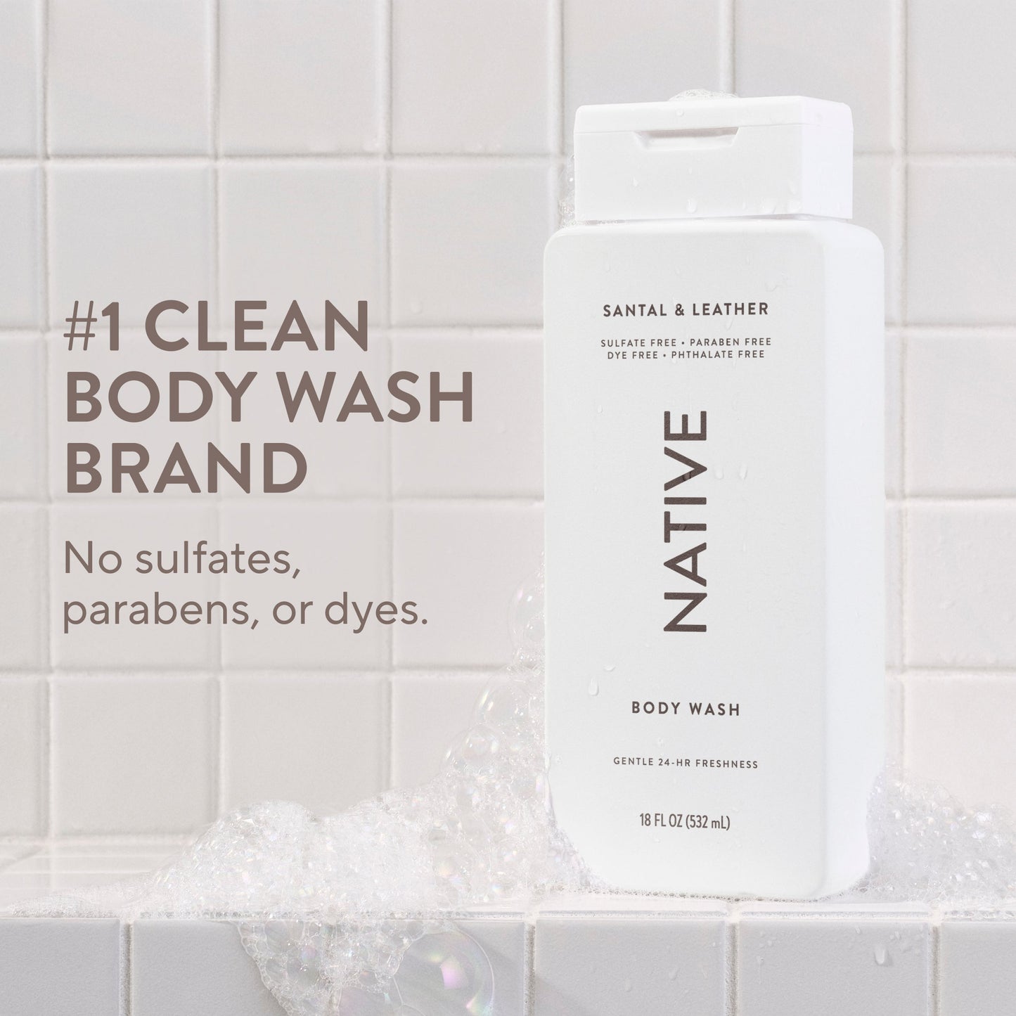 Body Wash Santal and Leather Classic 18oz Daily Care