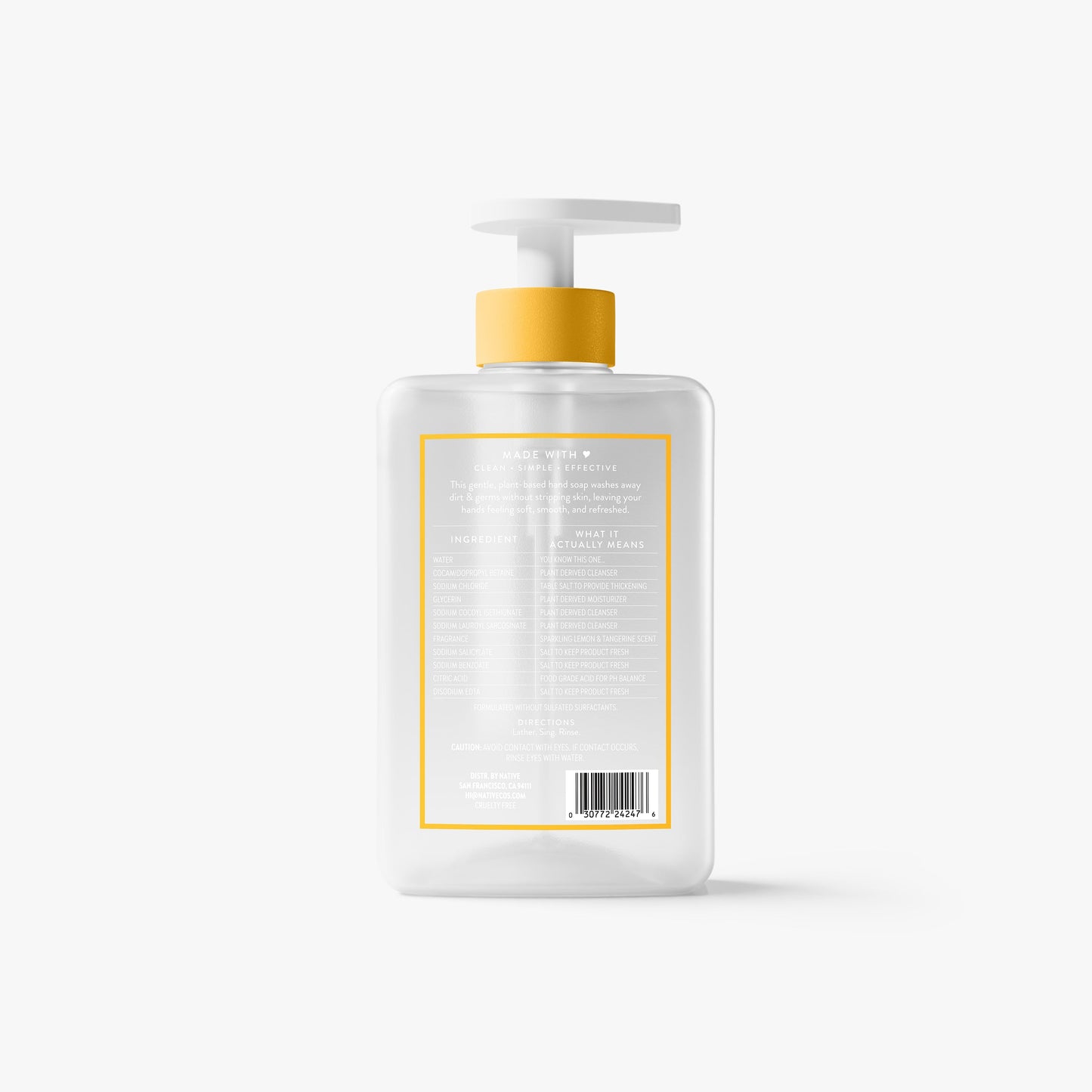 Hand Soap Sparkling Lemon and Tangerine Classic 13oz Daily Care