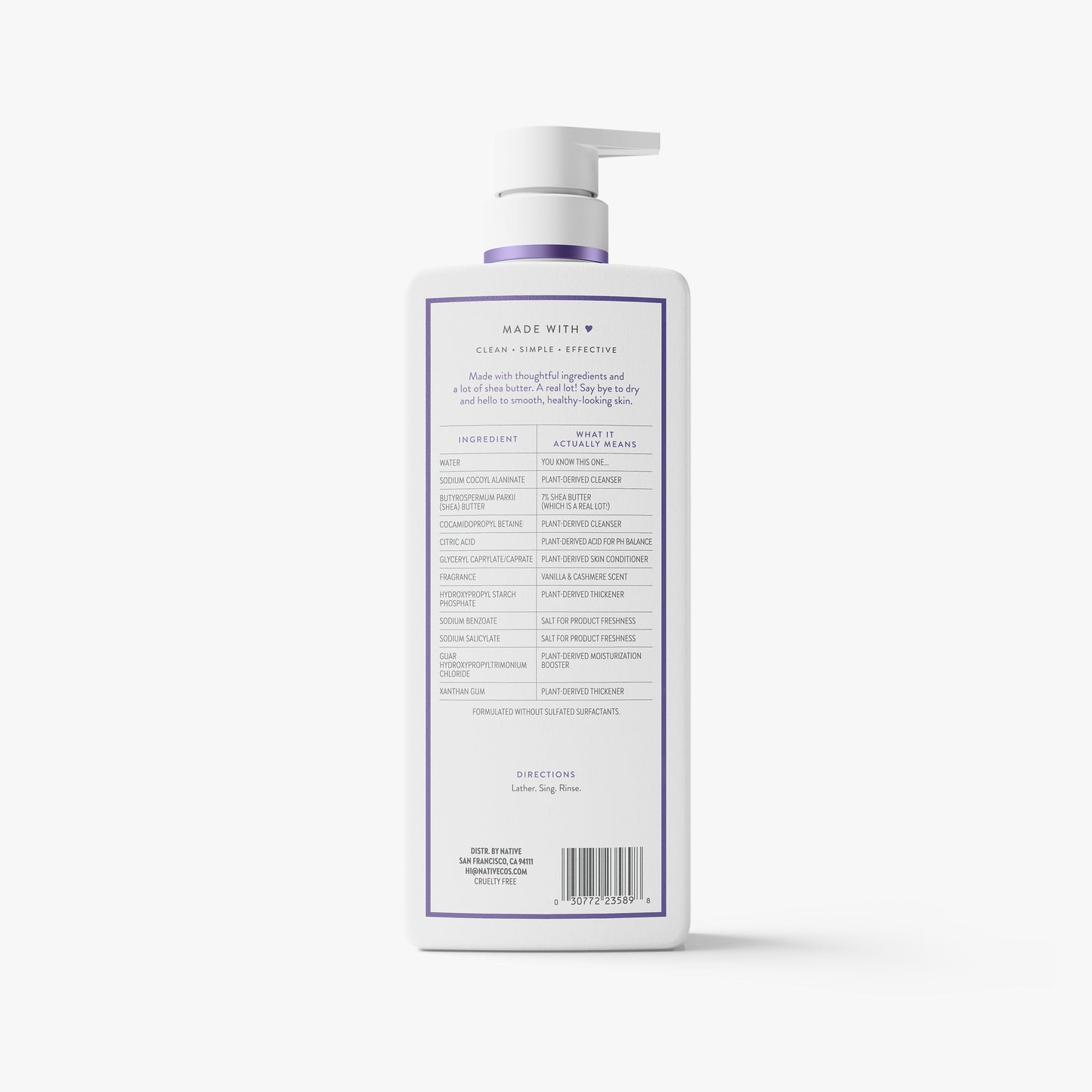 Moisturizing Body Wash Vanilla and Cashmere Classic 22oz Daily Care