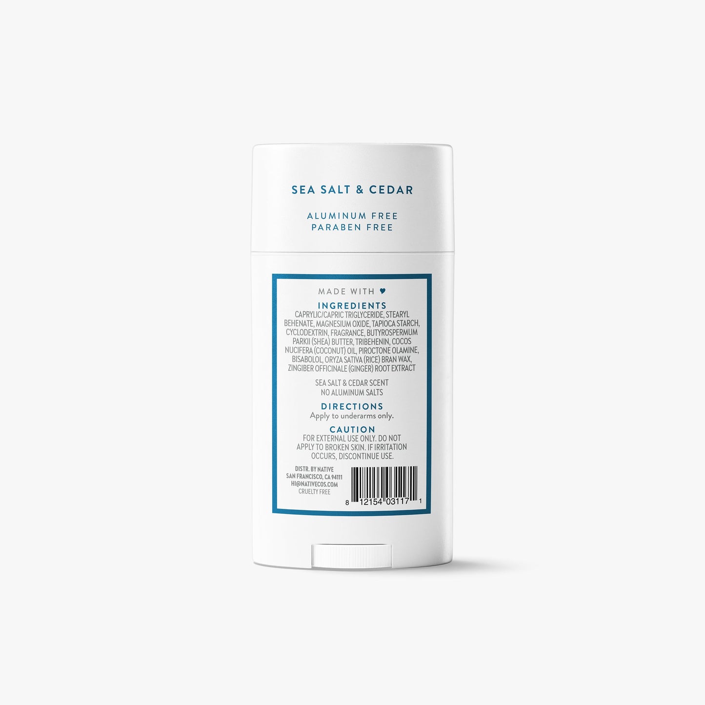 Deodorant Stick Sea Salt and Cedar Classic 2.65oz Daily Care