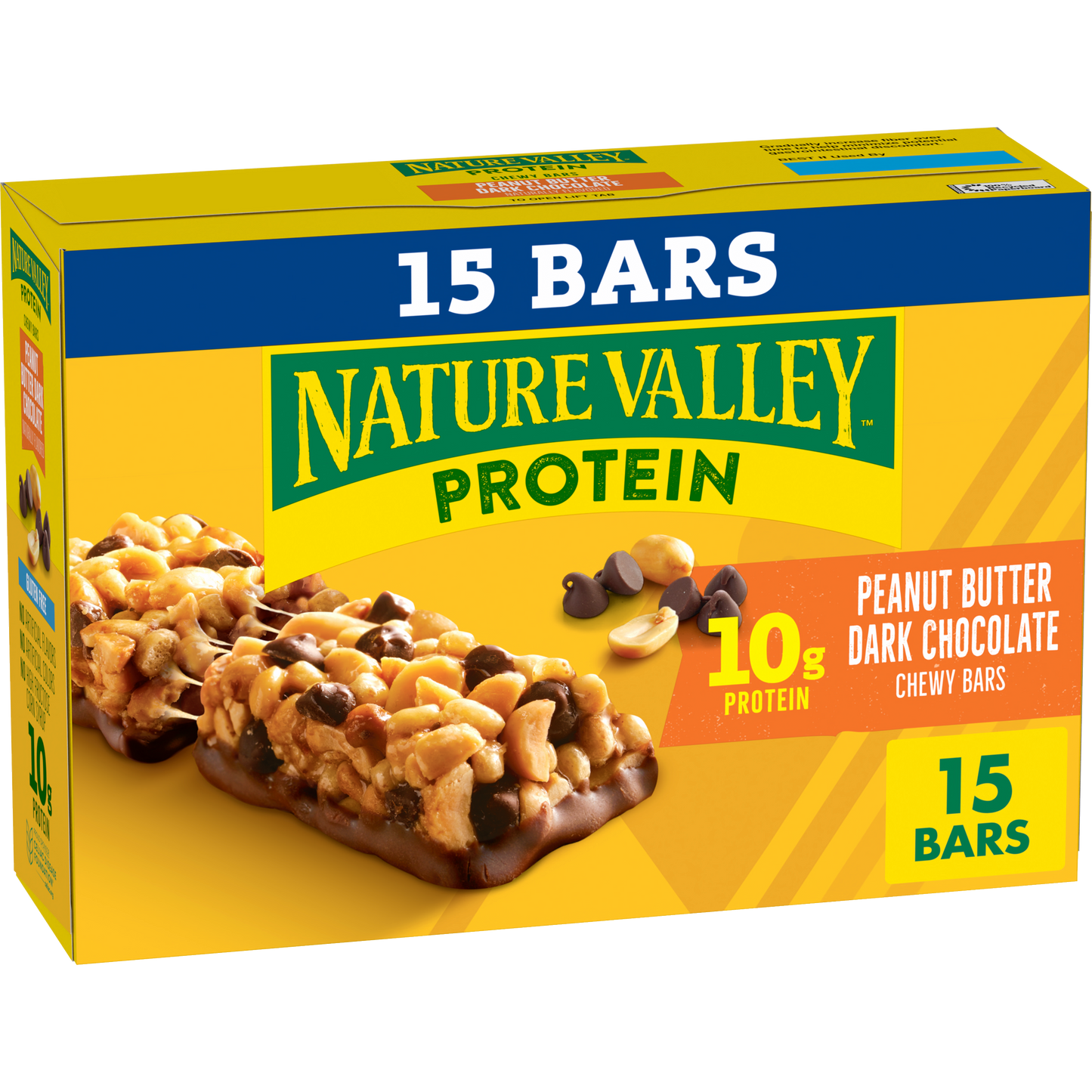 Peanut Butter Dark Chocolate Protein Chewy Bars 15ct Convenient Pantry Selection