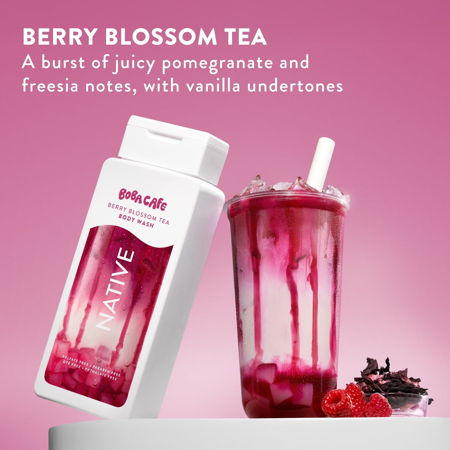 Body Wash Berry Blossom Tea Limited Edition 18oz Daily Care
