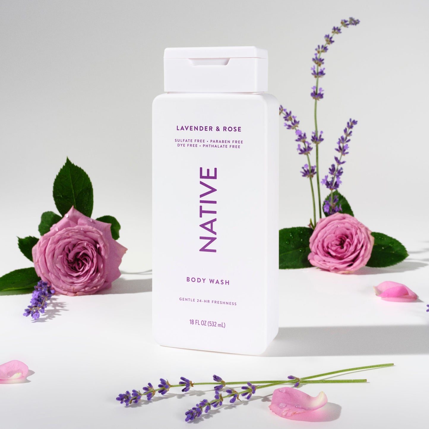 Body Wash Lavender and Rose Classic 18oz Daily Care