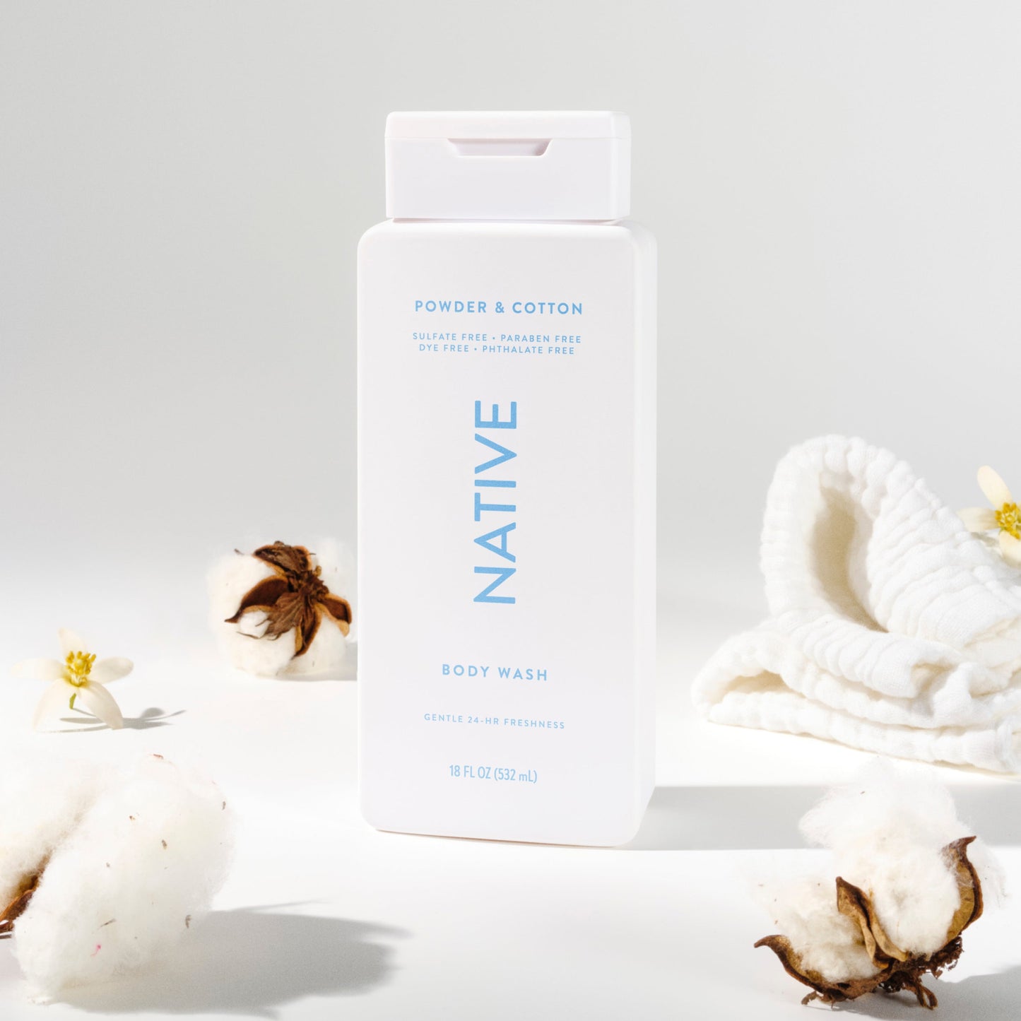 Body Wash Powder and Cotton Classic 18oz Daily Care
