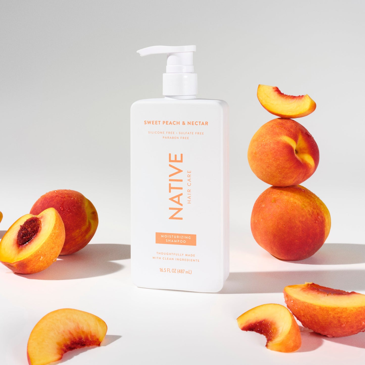 Moisturizing Shampoo Sweet Peach and Nectar Classic 16.5oz Daily Care