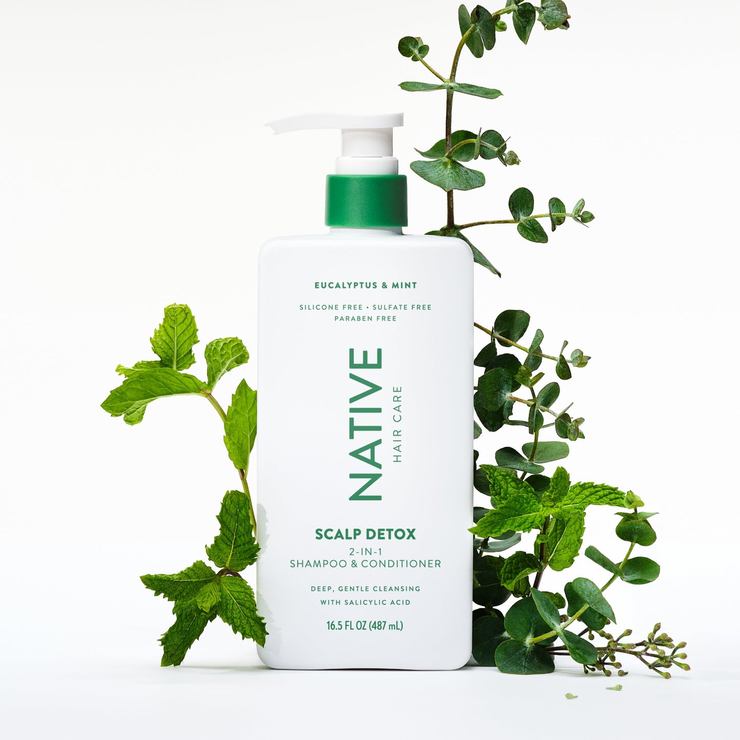 Scalp Clarifying 2 in 1 Shampoo and Conditioner Eucalyptus and Mint Classic 16.5oz Daily Care