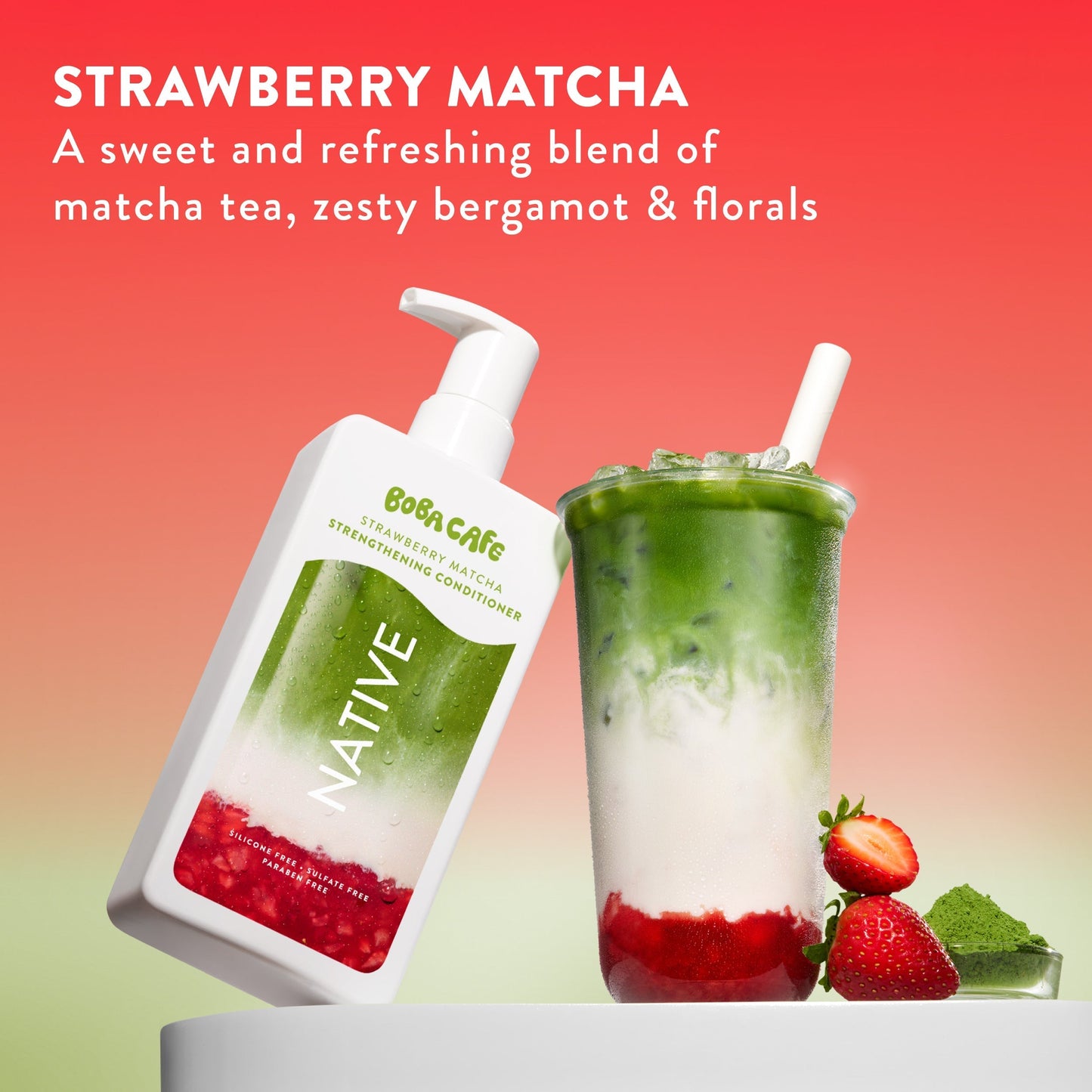 Strengthening Conditioner Strawberry Matcha Limited Edition 16.5oz Daily Care