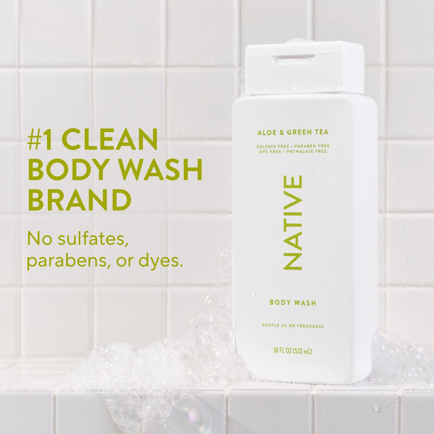 Body Wash Aloe and Green Tea Classic 18oz Daily Care