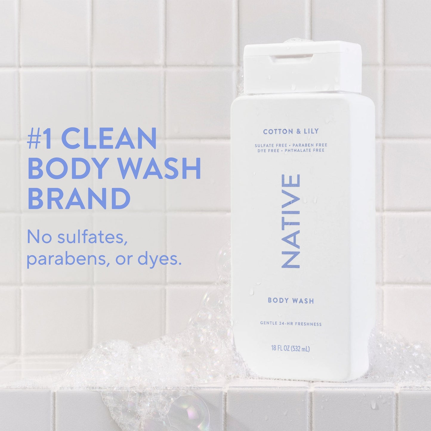 Body Wash Cotton and Lily Classic 18oz Daily Care