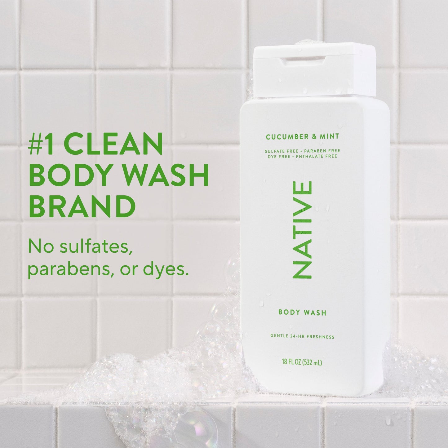 Body Wash Cucumber and Mint Classic 18oz Daily Care