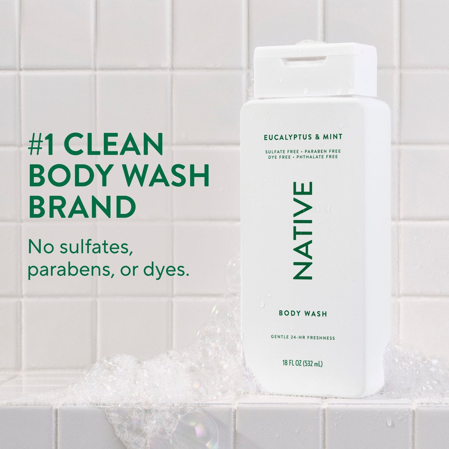 Body Wash Eucalyptus and Mint Classic 18oz Daily Care