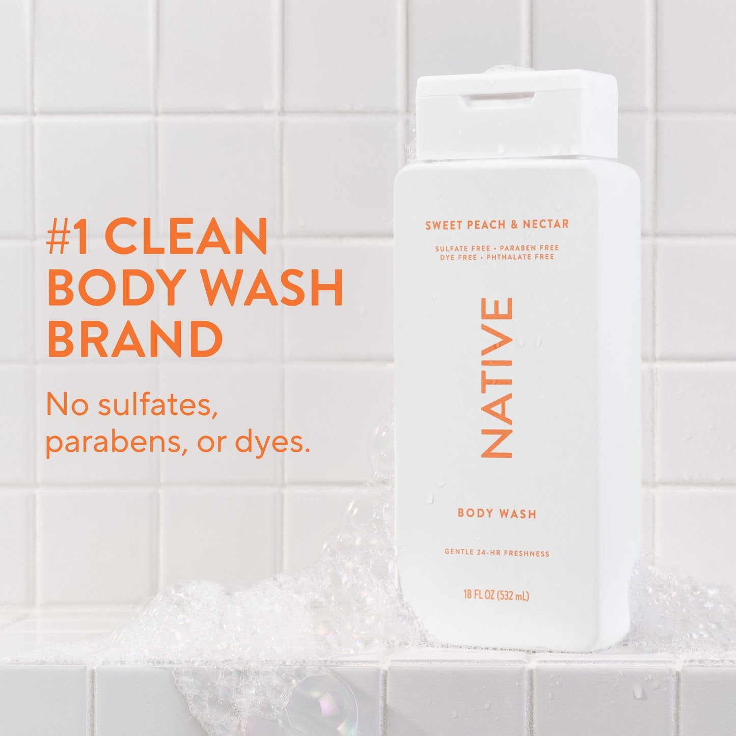 Body Wash Sweet Peach and Nectar Classic 18oz Daily Care
