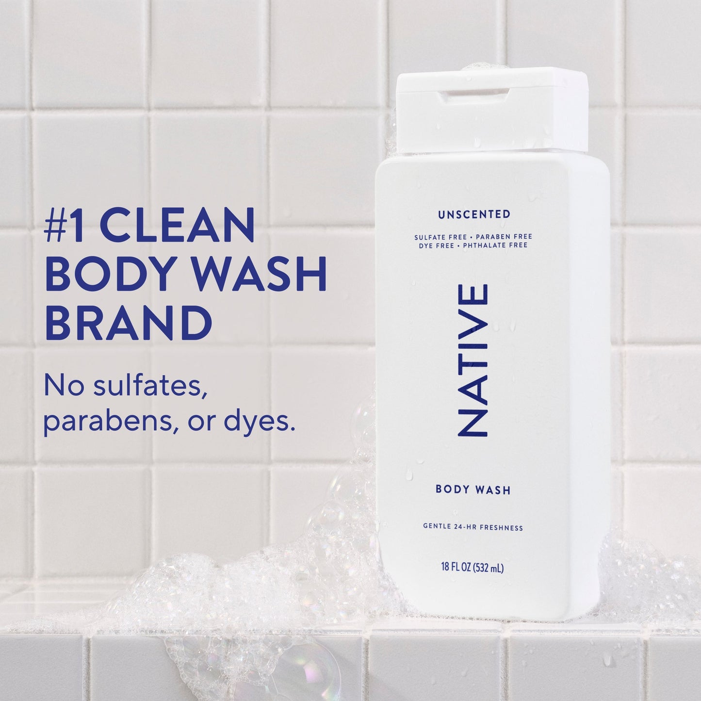 Body Wash Unscented Classic 18oz Daily Care