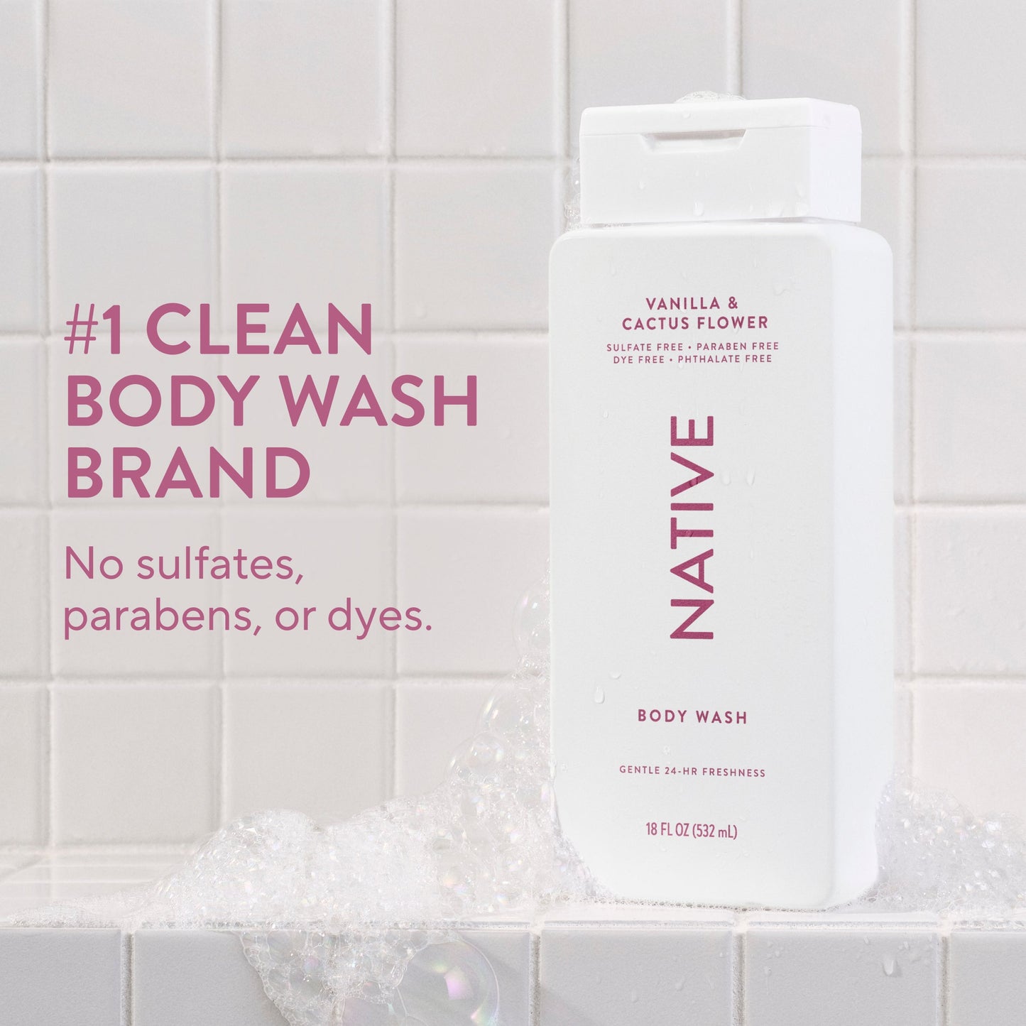 Body Wash Vanilla and Cactus Flower Classic 18oz Daily Care