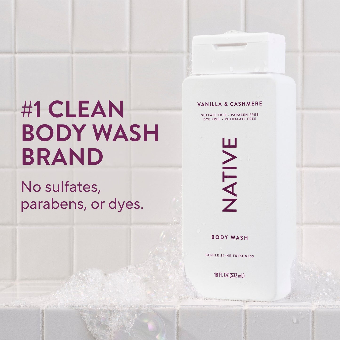 Body Wash Vanilla and Cashmere Classic 18oz Daily Care