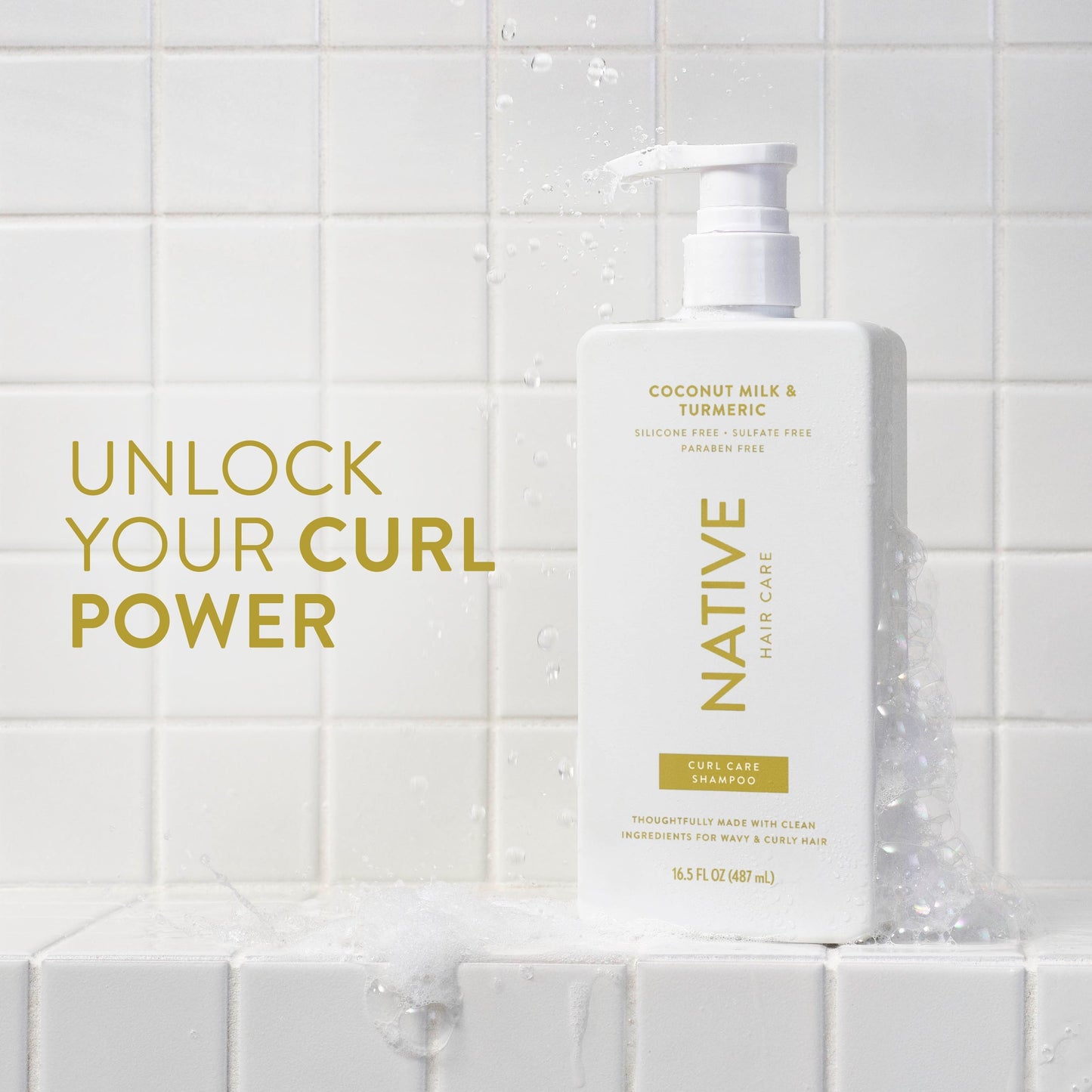 Curl Care Shampoo Coconut Milk and Turmeric Classic 16.5oz Daily Care