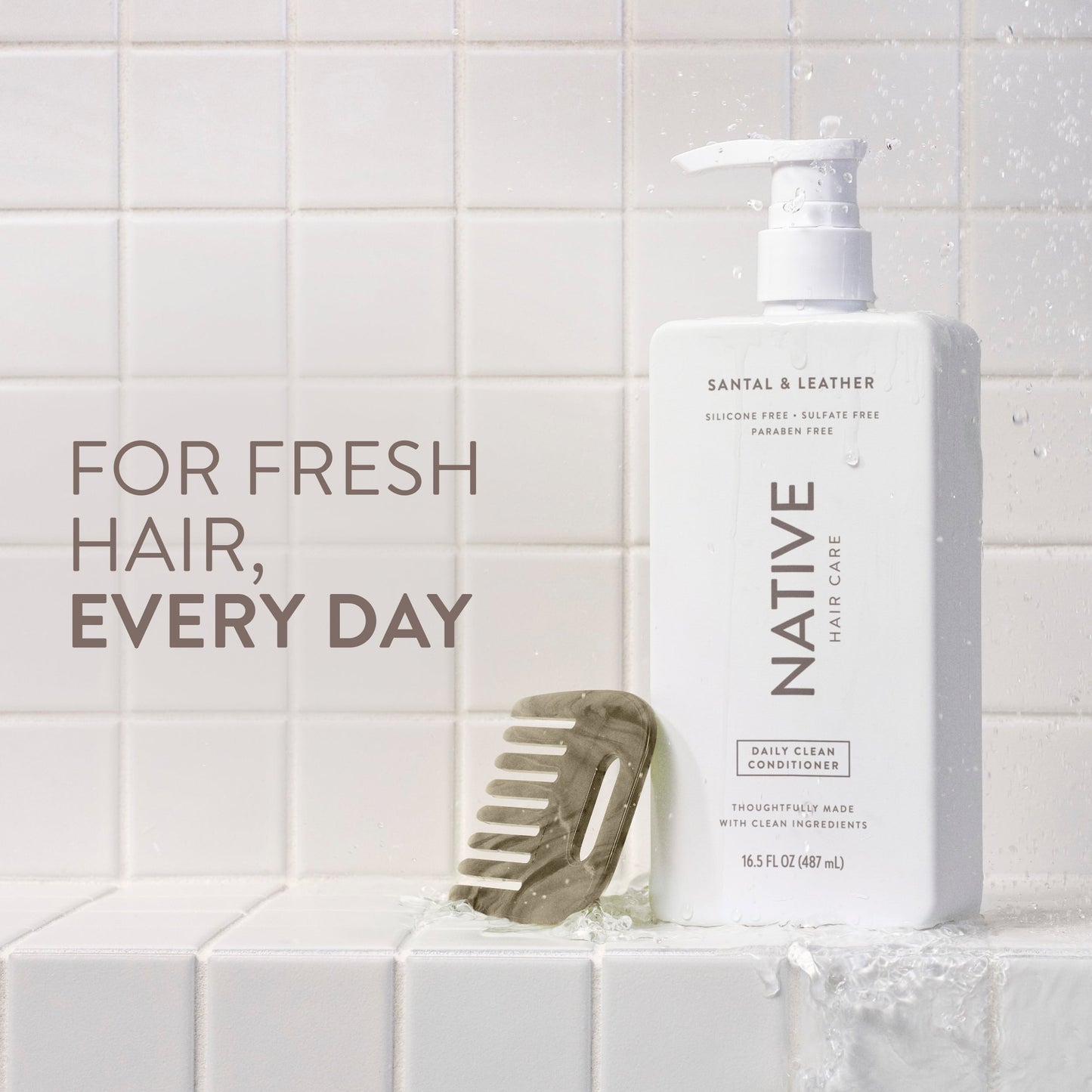 Daily Clean Conditioner Santal and Leather Classic 16.5oz Daily Care