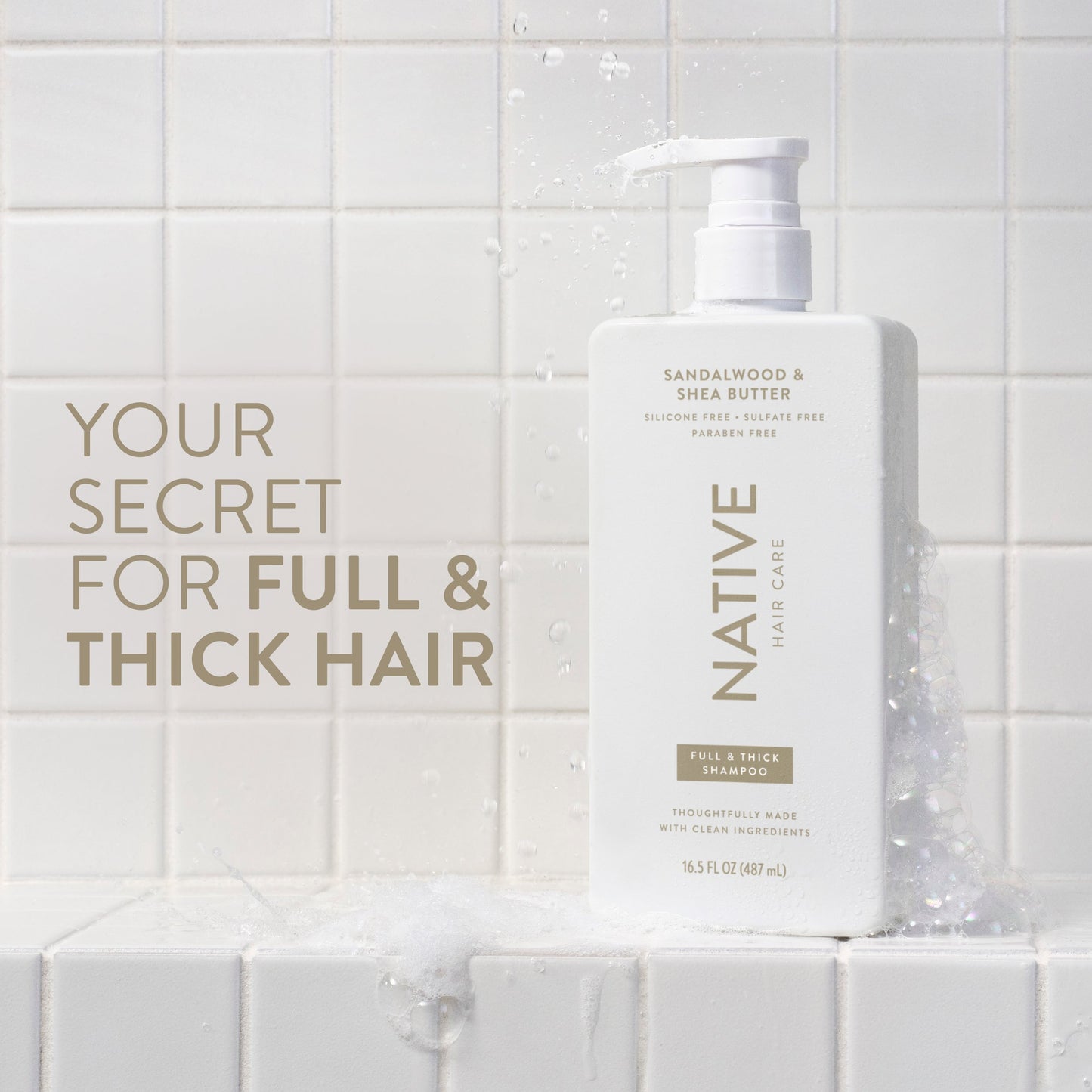 Full and Thick Shampoo Sandalwood and Shea Butter Classic 16.5oz Daily Care