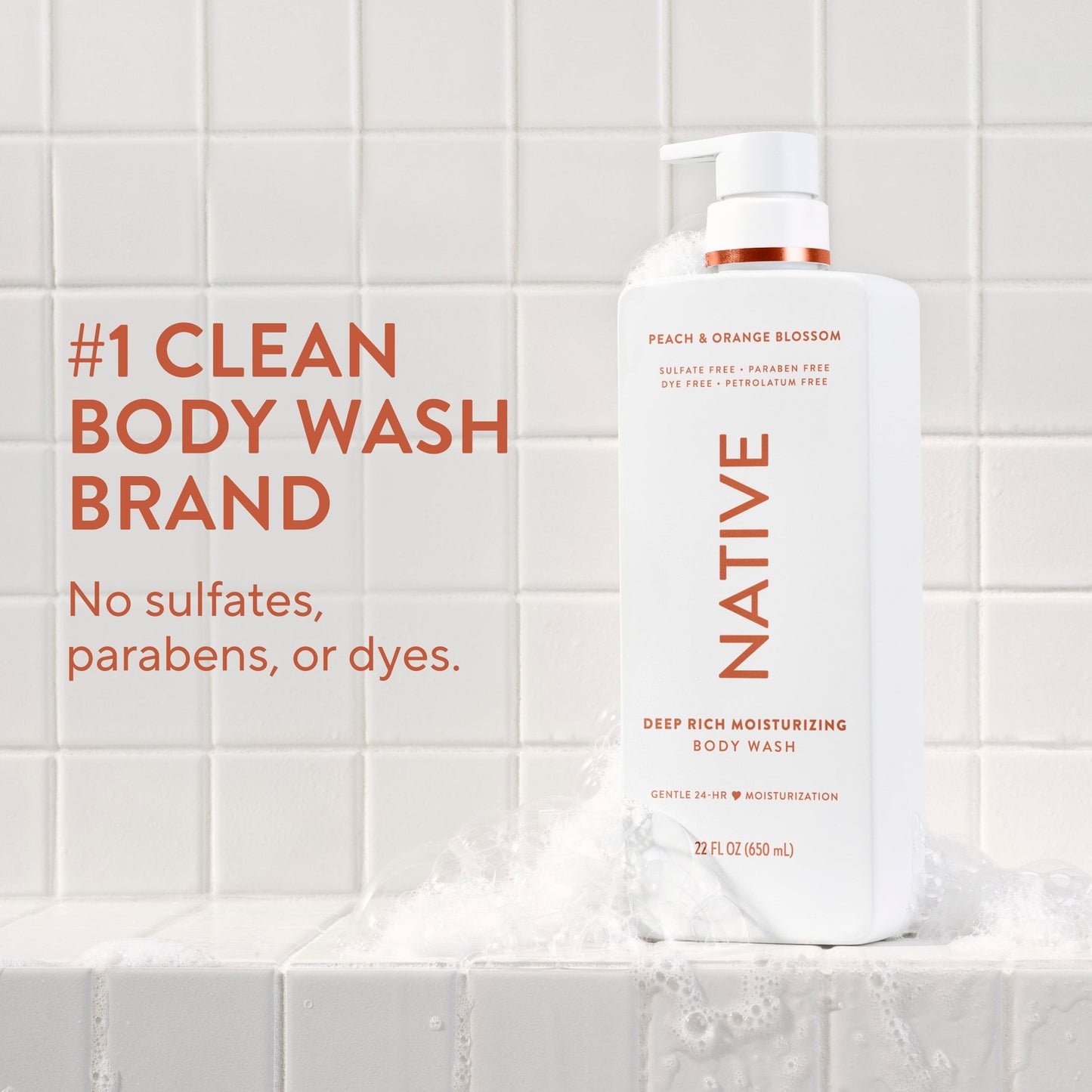 Moisturizing Body Wash Peach and Orange Blossom Classic 22oz Daily Care