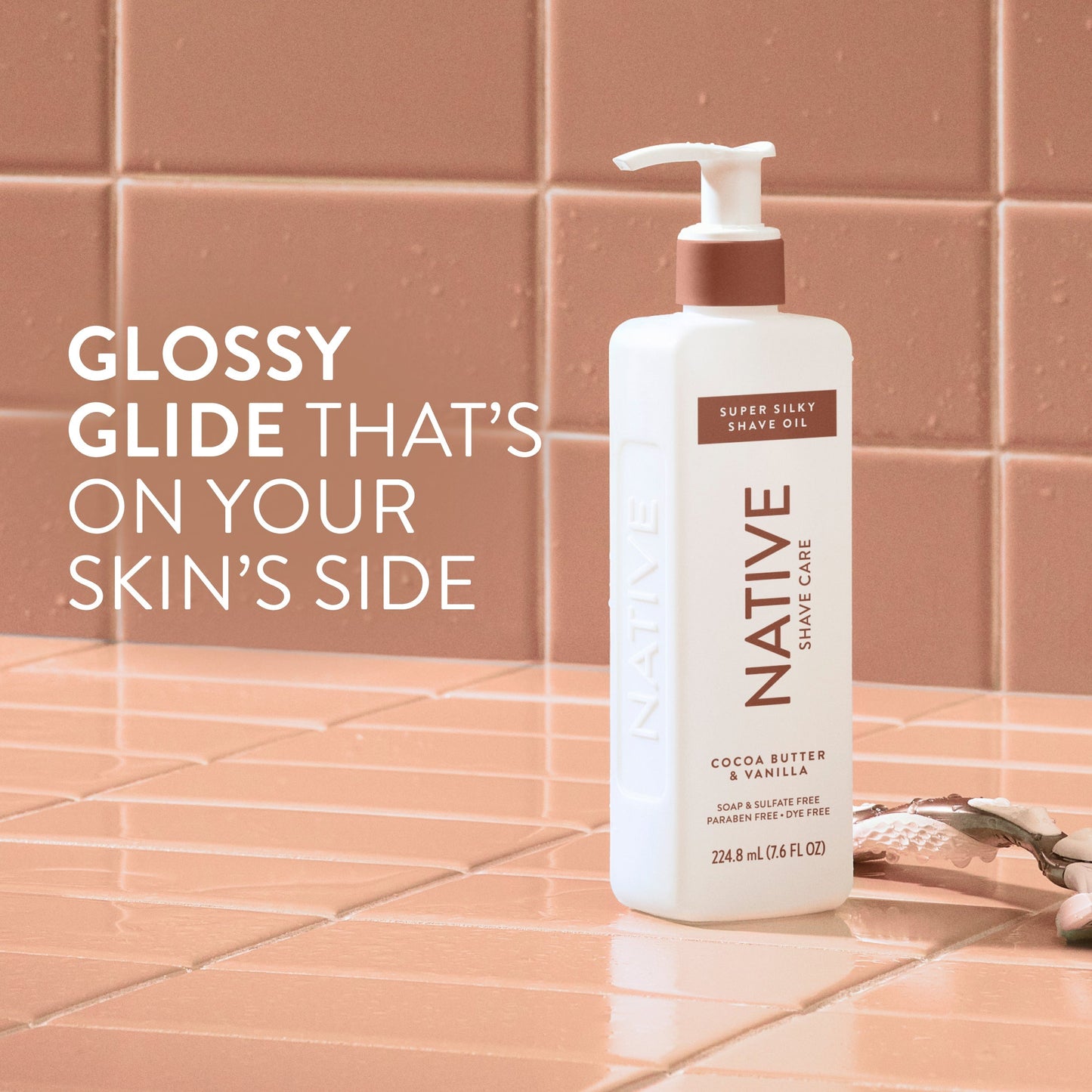 Silky Smooth Shave Oil Cocoa Butter and Vanilla Classic 7.6oz Daily Care
