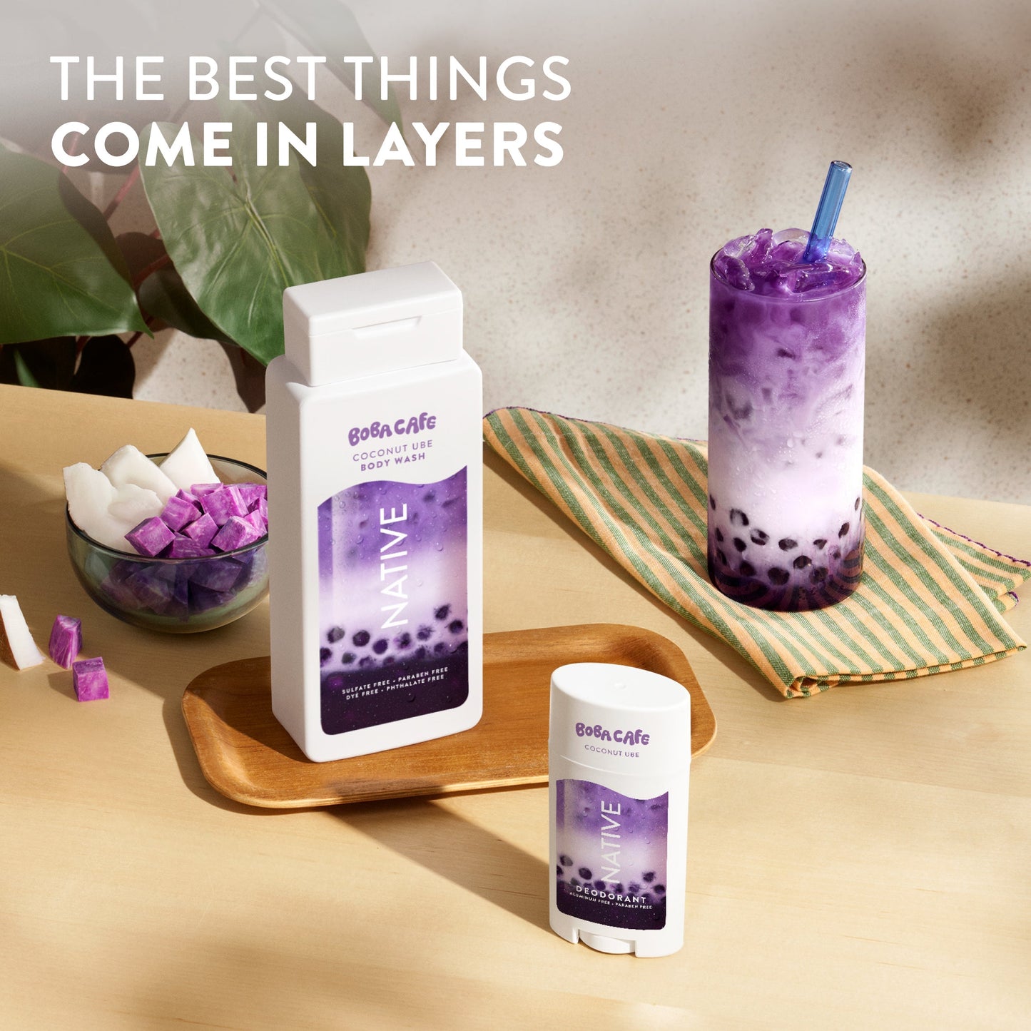 Moisturizing 2 in 1 Shampoo and Conditioner Coconut Ube Limited Edition 16.5oz Daily Care