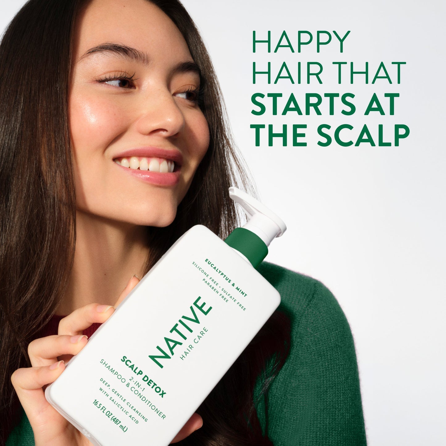 Scalp Clarifying 2 in 1 Shampoo and Conditioner Eucalyptus and Mint Classic 16.5oz Daily Care
