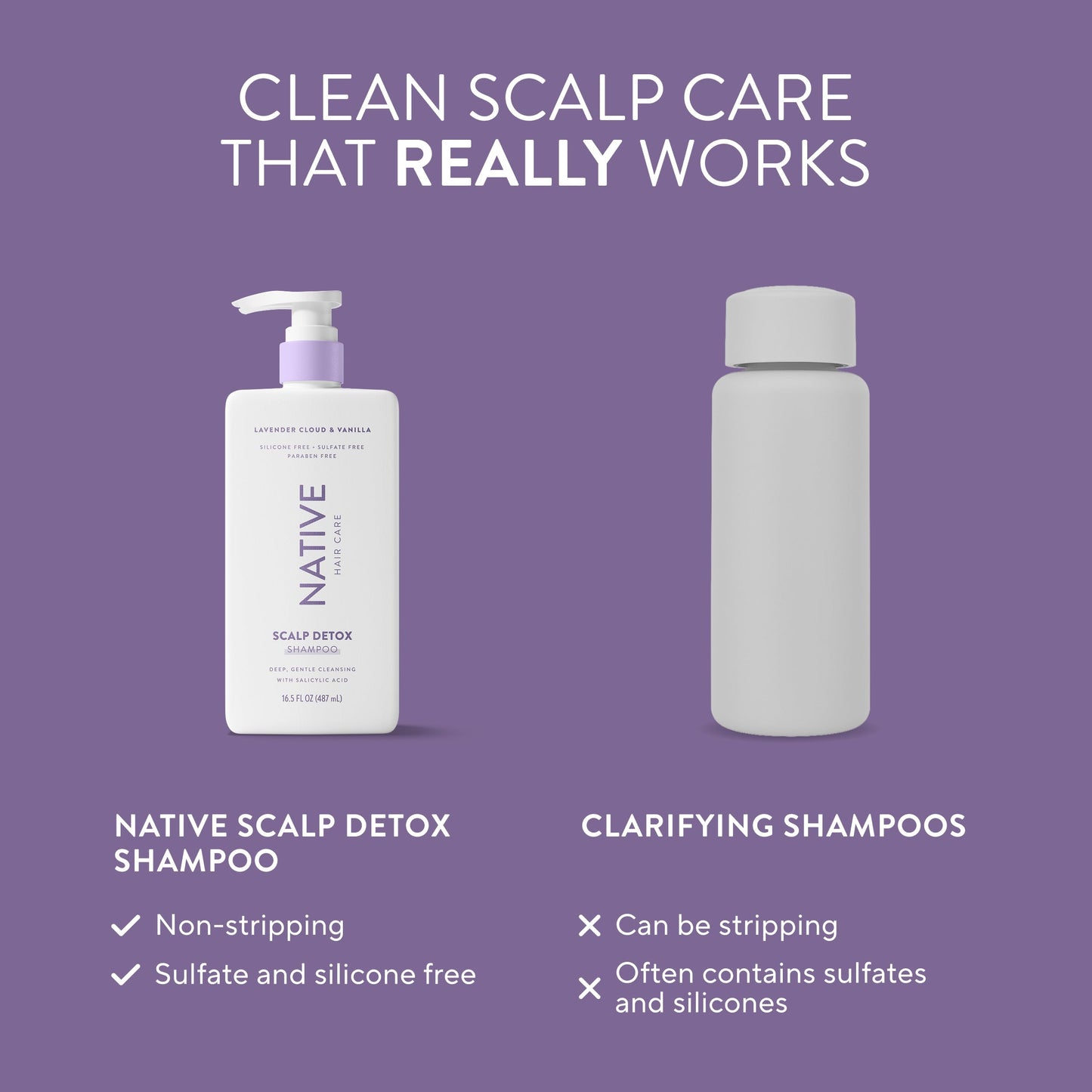 Scalp Clarifying Shampoo Lavender Cloud and Vanilla Classic 16.5oz Daily Care