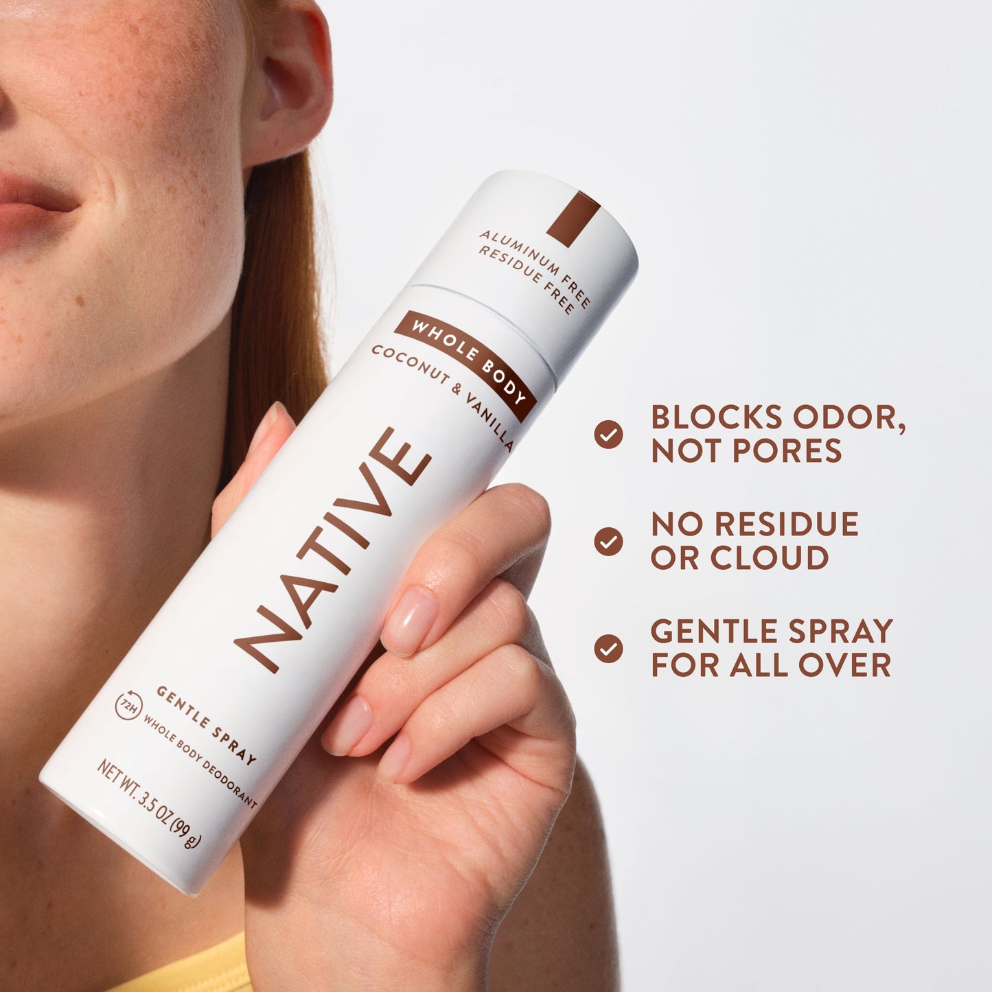 Whole Body Deodorant Spray Coconut and Vanilla Classic 3.5oz Daily Care