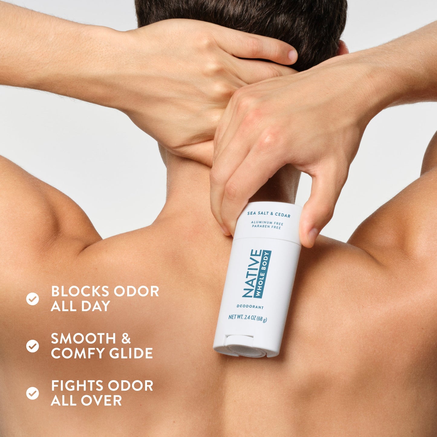 Whole Body Deodorant Stick Sea Salt and Cedar Classic 2.4oz Daily Care