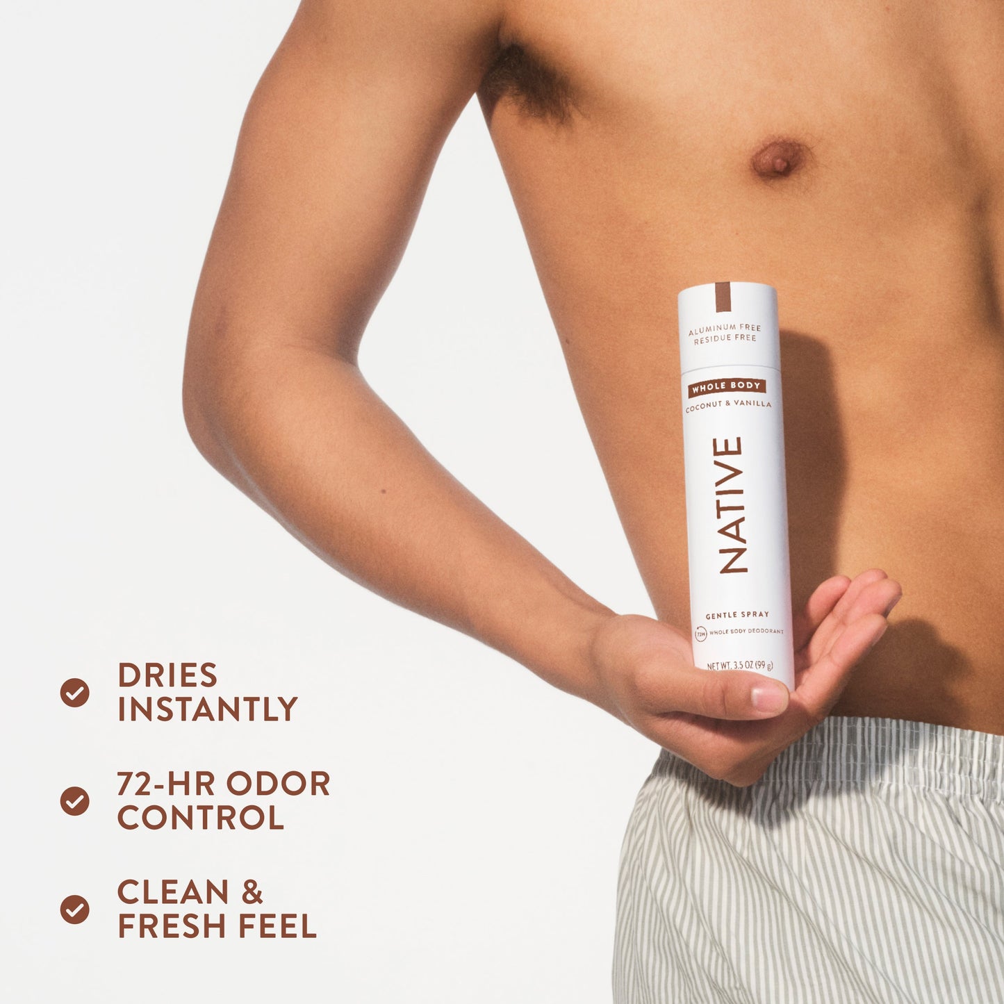 Whole Body Deodorant Spray Coconut and Vanilla Classic 3.5oz Daily Care