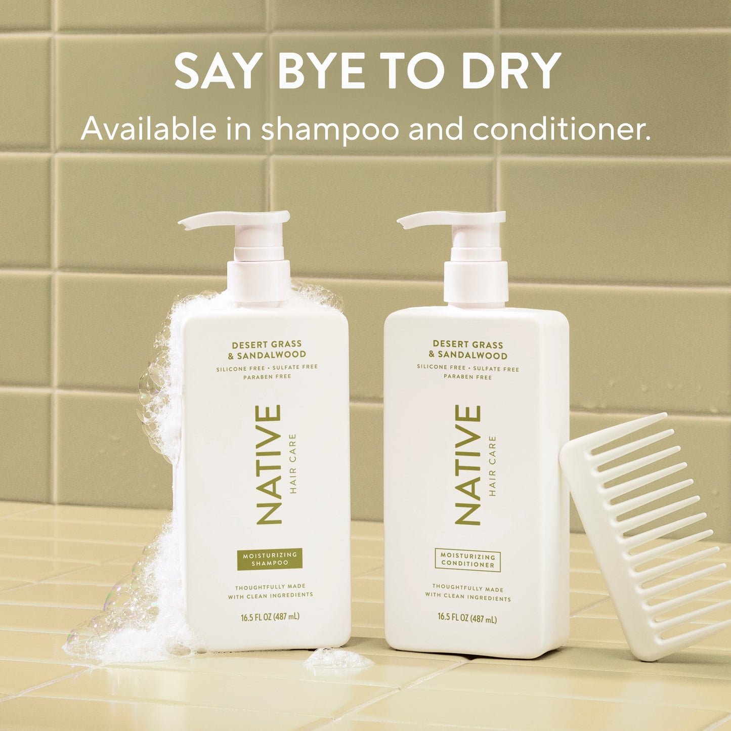 Moisturizing Shampoo Desert Grass and Sandalwood Classic 16.5oz Daily Care